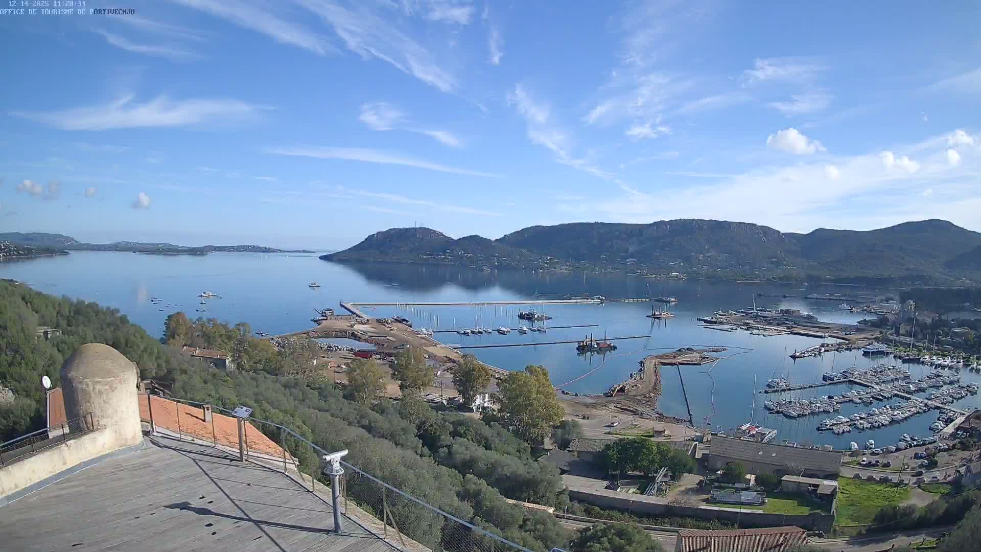 Corse (Corsica), Porto Vecchio Coast & Port  Live Cam -  Sartene, Corse-du-Sud, Corse, France