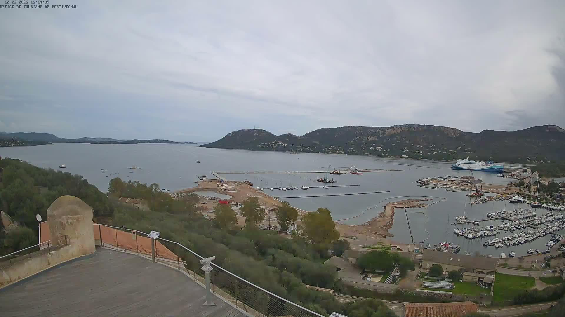 Corse (Corsica), Porto Vecchio Coast & Port  Live Cam -  Sartene, Corse-du-Sud, Corse, France