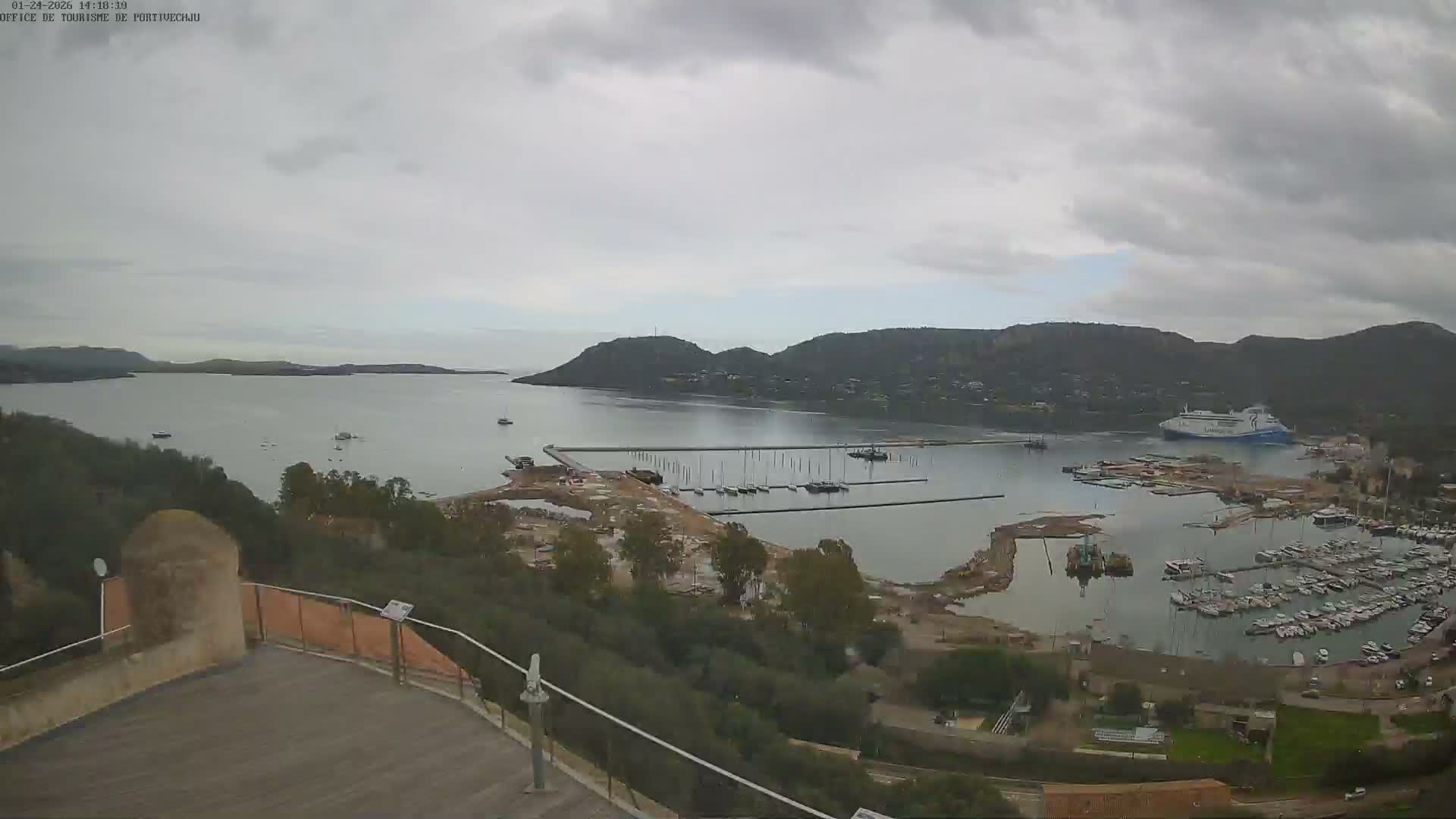Corse (Corsica), Porto Vecchio Coast & Port  Live Cam -  Sartene, Corse-du-Sud, Corse, France