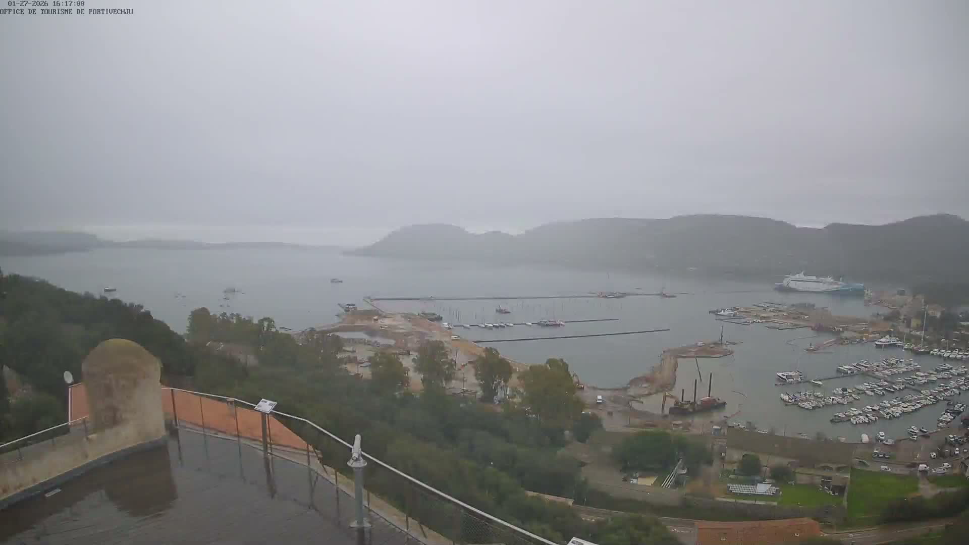 Corse (Corsica), Porto Vecchio Coast & Port  Live Cam -  Sartene, Corse-du-Sud, Corse, France