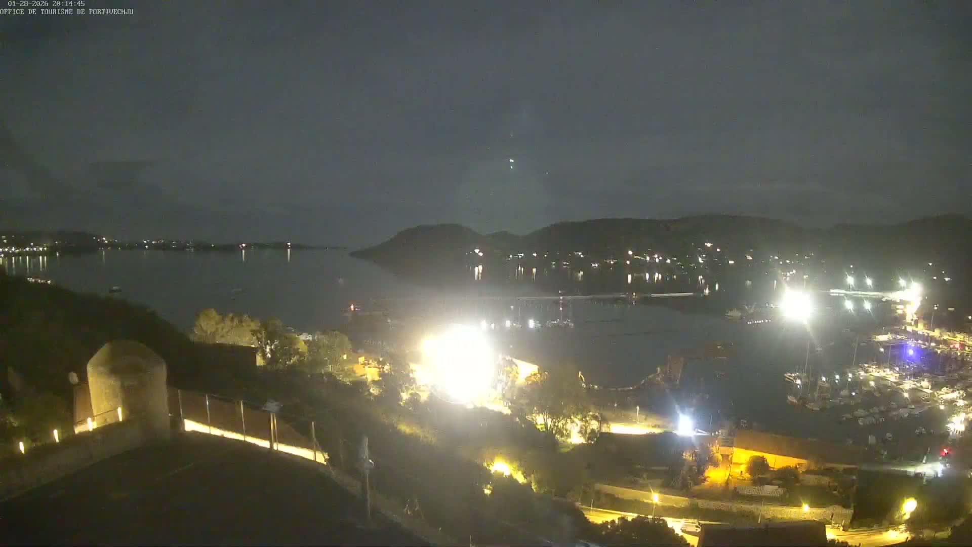 Corse (Corsica), Porto Vecchio Coast & Port  Live Cam -  Sartene, Corse-du-Sud, Corse, France