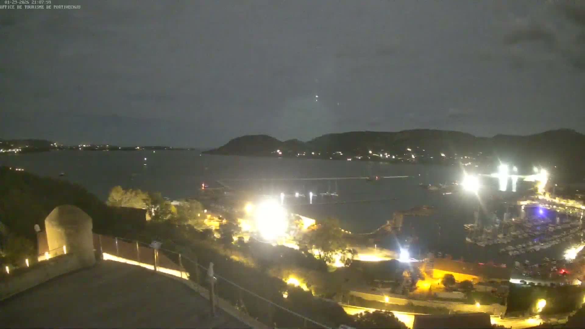 Corse (Corsica), Porto Vecchio Coast & Port  Live Cam -  Sartene, Corse-du-Sud, Corse, France