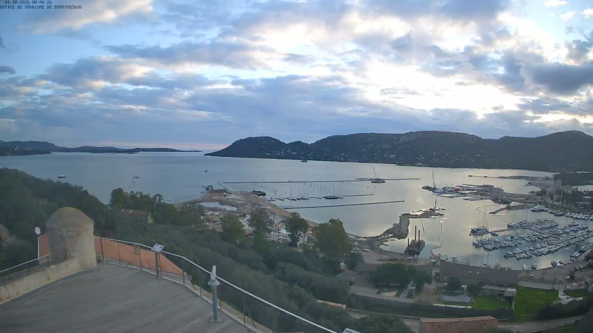 Corse (Corsica), Porto Vecchio Coast & Port  Live Cam -  Sartene, Corse-du-Sud, Corse, France