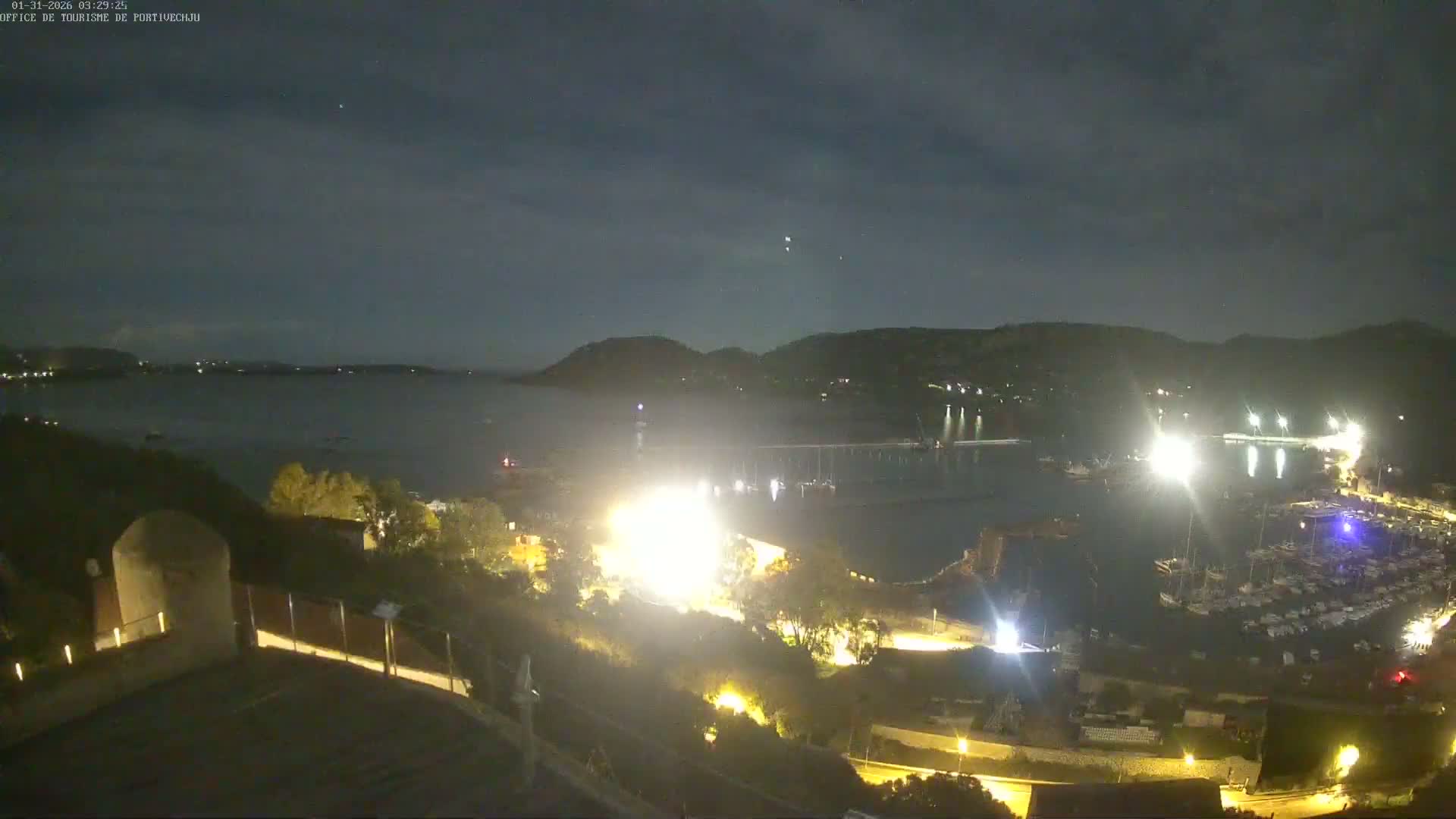 Corse (Corsica), Porto Vecchio Coast & Port  Live Cam -  Sartene, Corse-du-Sud, Corse, France