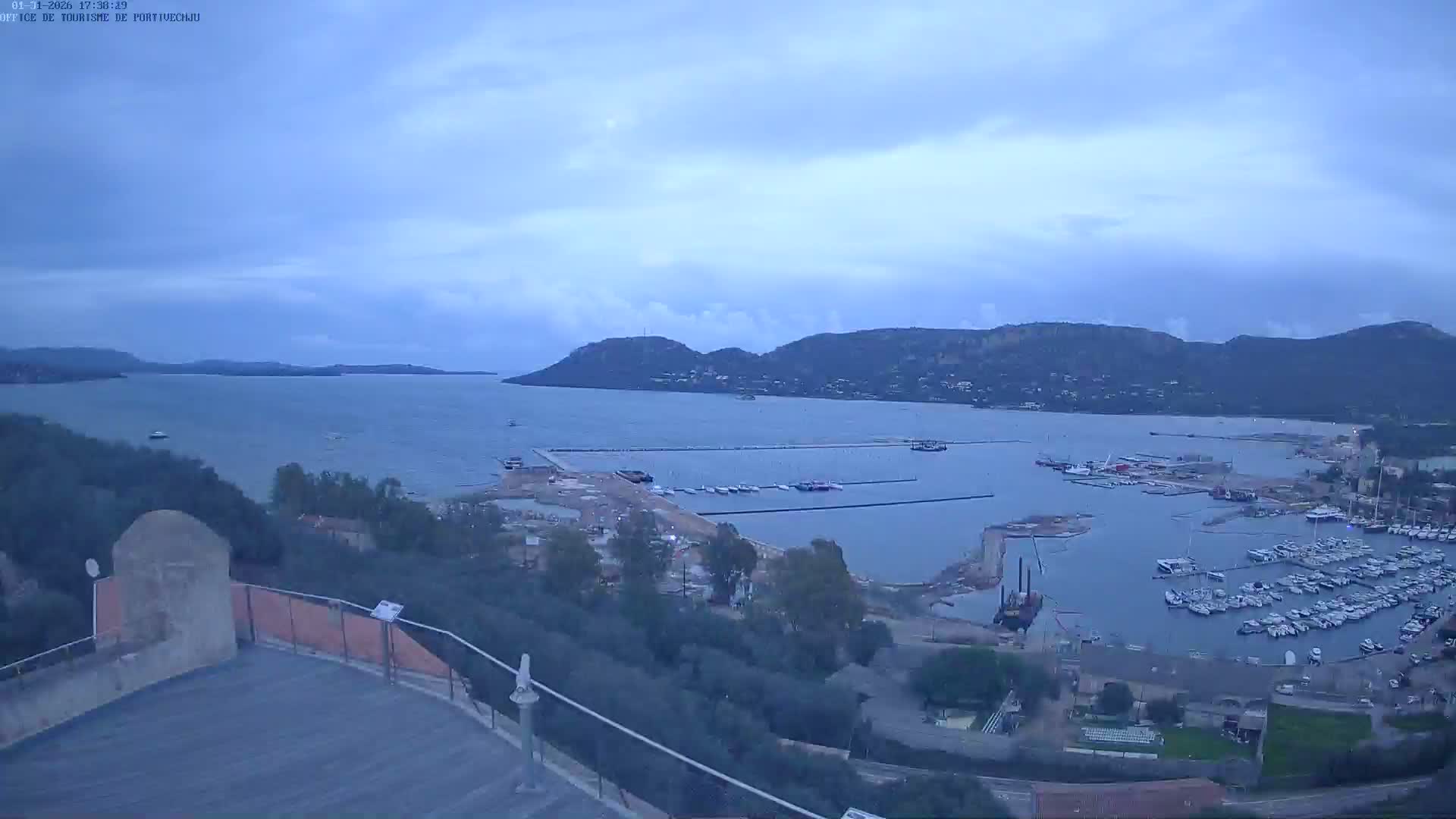 Corse (Corsica), Porto Vecchio Coast & Port  Live Cam -  Sartene, Corse-du-Sud, Corse, France