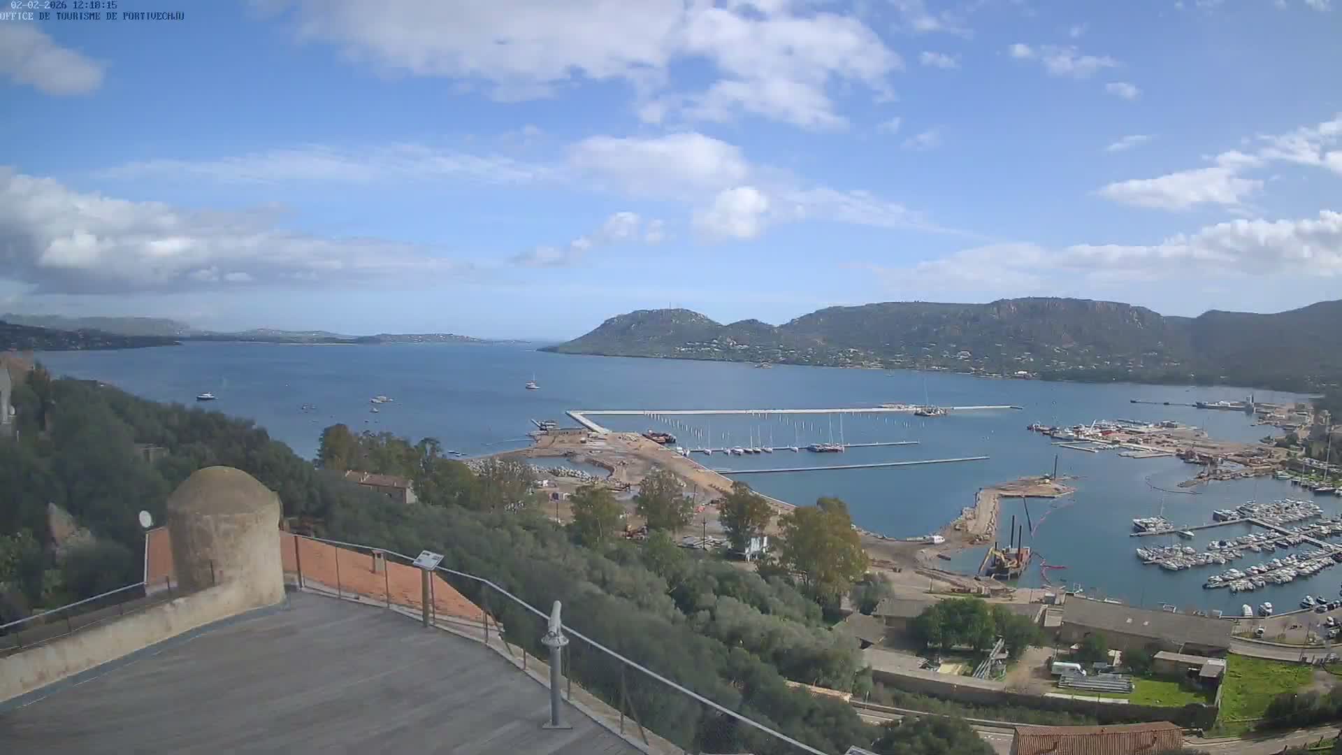 Corse (Corsica), Porto Vecchio Coast & Port  Live Cam -  Sartene, Corse-du-Sud, Corse, France