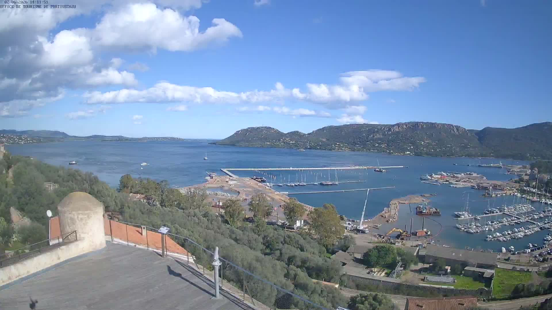 Corse (Corsica), Porto Vecchio Coast & Port  Live Cam -  Sartene, Corse-du-Sud, Corse, France
