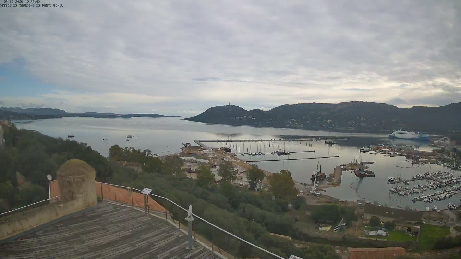 Corse (Corsica), Porto Vecchio Coast & Port  Live Cam -  Sartene, Corse-du-Sud, Corse, France