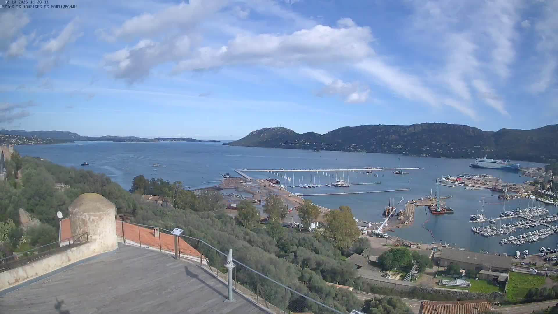 Corse (Corsica), Porto Vecchio Coast & Port  Live Cam -  Sartene, Corse-du-Sud, Corse, France
