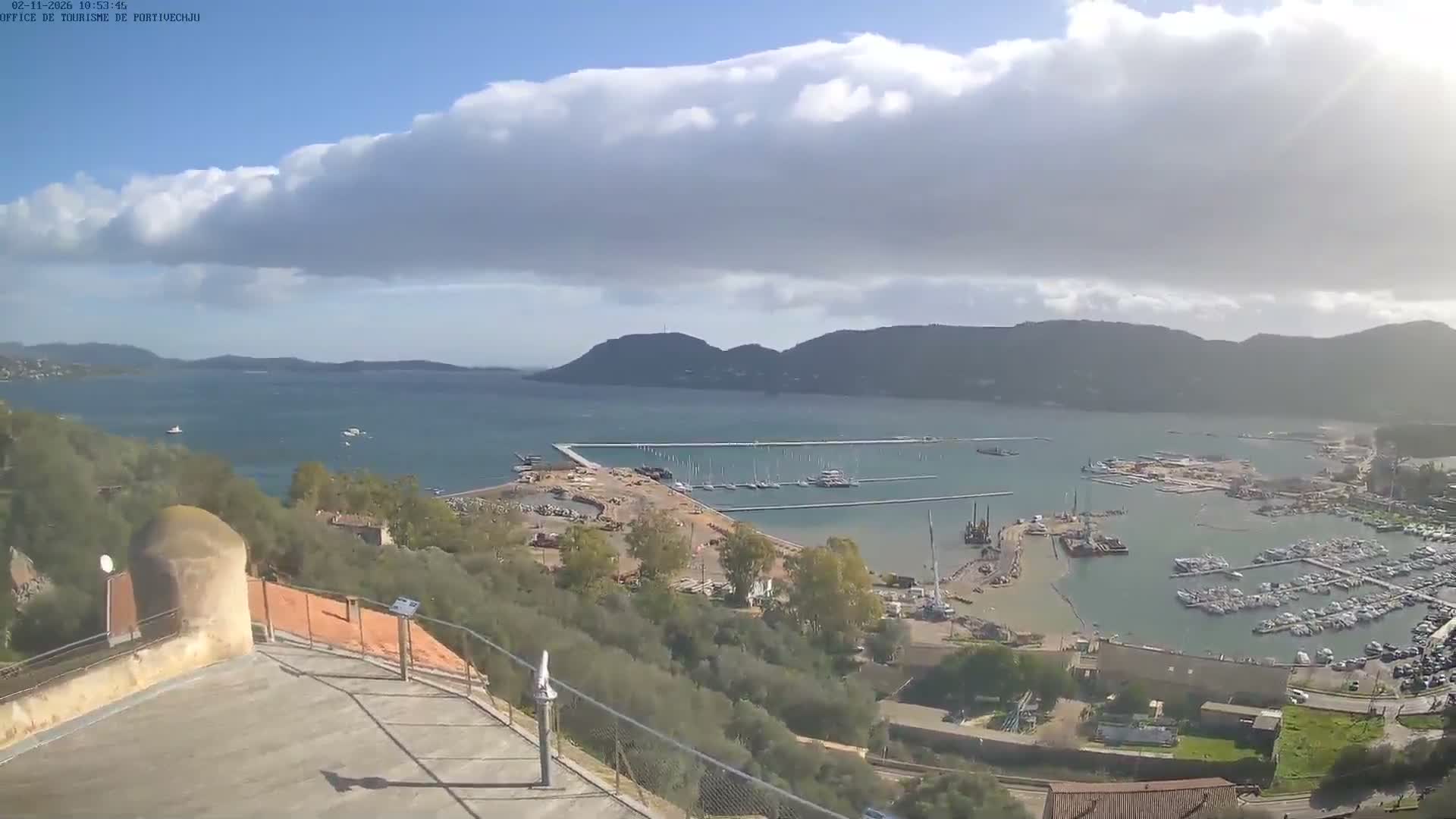 Corse (Corsica), Porto Vecchio Coast & Port  Live Cam -  Sartene, Corse-du-Sud, Corse, France