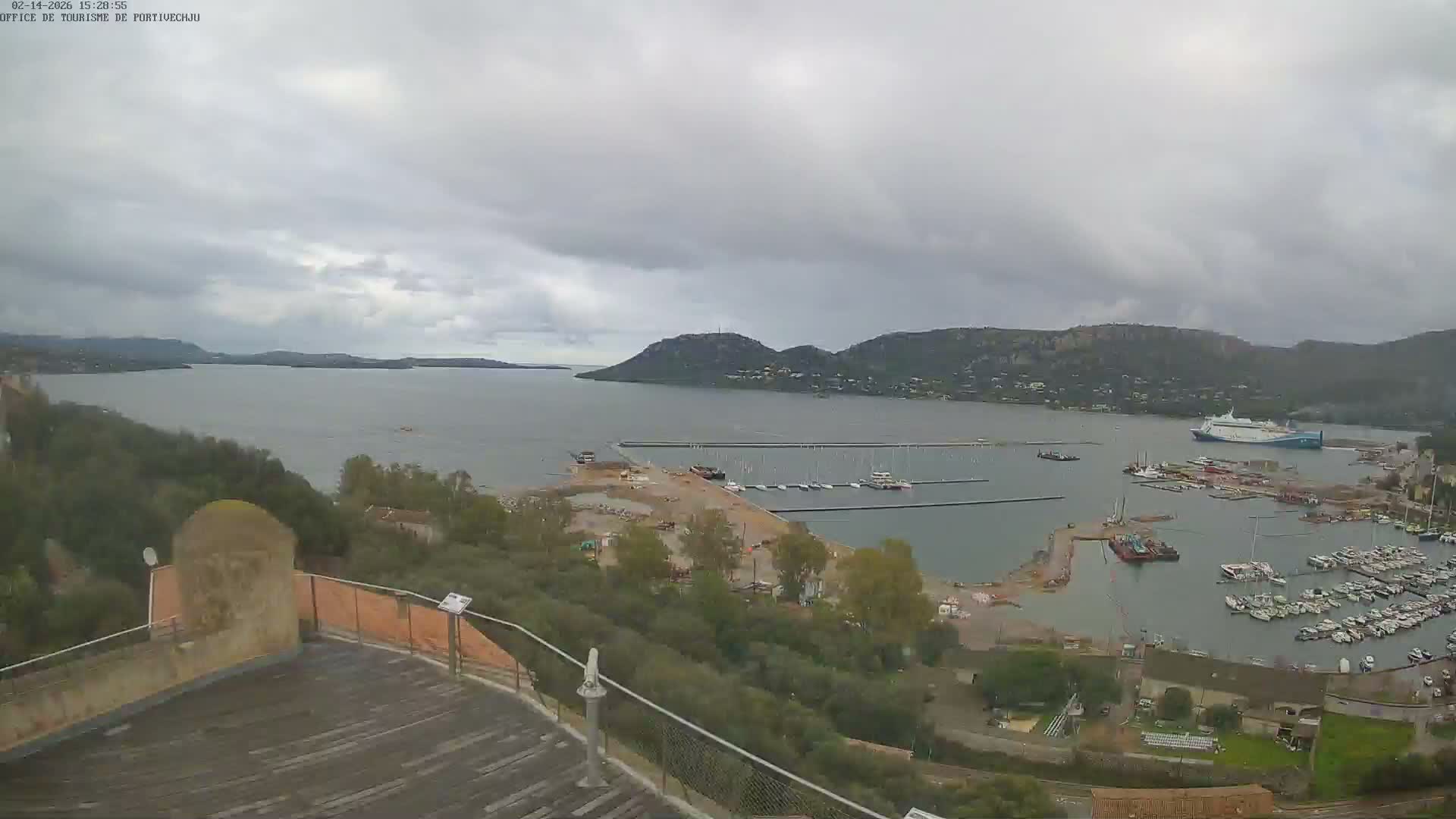 Corse (Corsica), Porto Vecchio Coast & Port  Live Cam -  Sartene, Corse-du-Sud, Corse, France