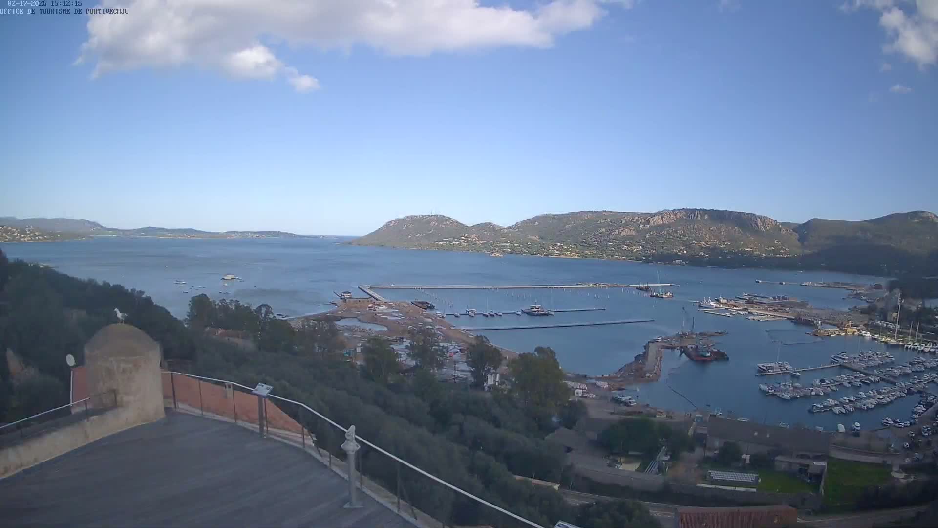 Corse (Corsica), Porto Vecchio Coast & Port  Live Cam -  Sartene, Corse-du-Sud, Corse, France
