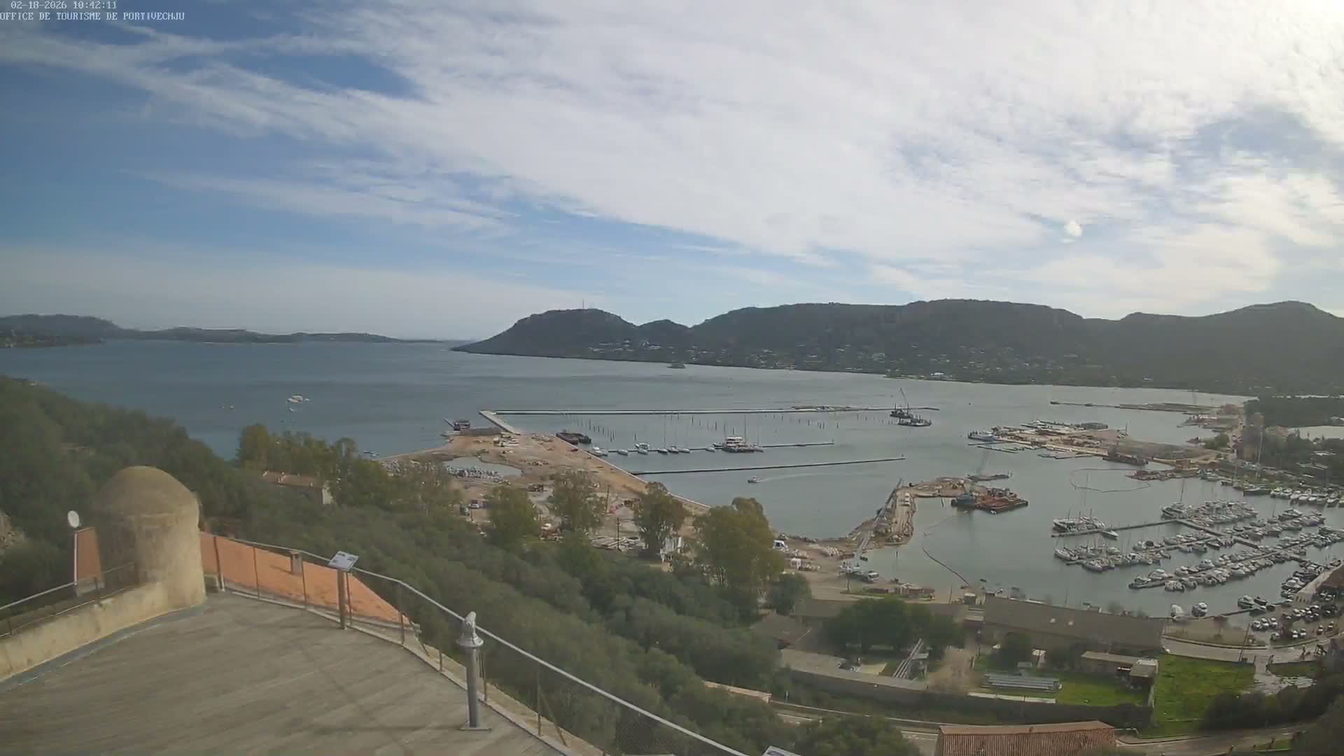 Corse (Corsica), Porto Vecchio Coast & Port  Live Cam -  Sartene, Corse-du-Sud, Corse, France