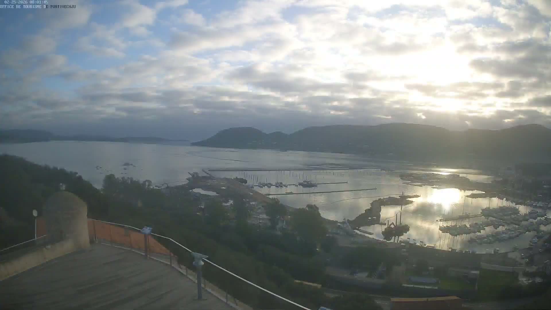 Corse (Corsica), Porto Vecchio Coast & Port  Live Cam -  Sartene, Corse-du-Sud, Corse, France
