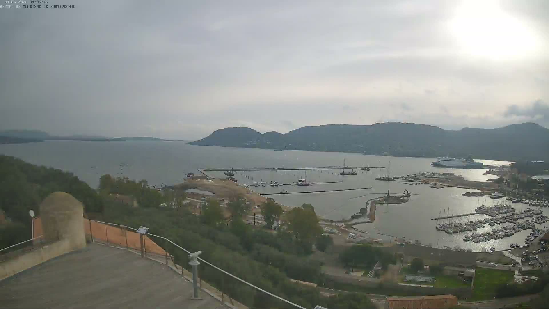 Corse (Corsica), Porto Vecchio Coast & Port  Live Cam -  Sartene, Corse-du-Sud, Corse, France