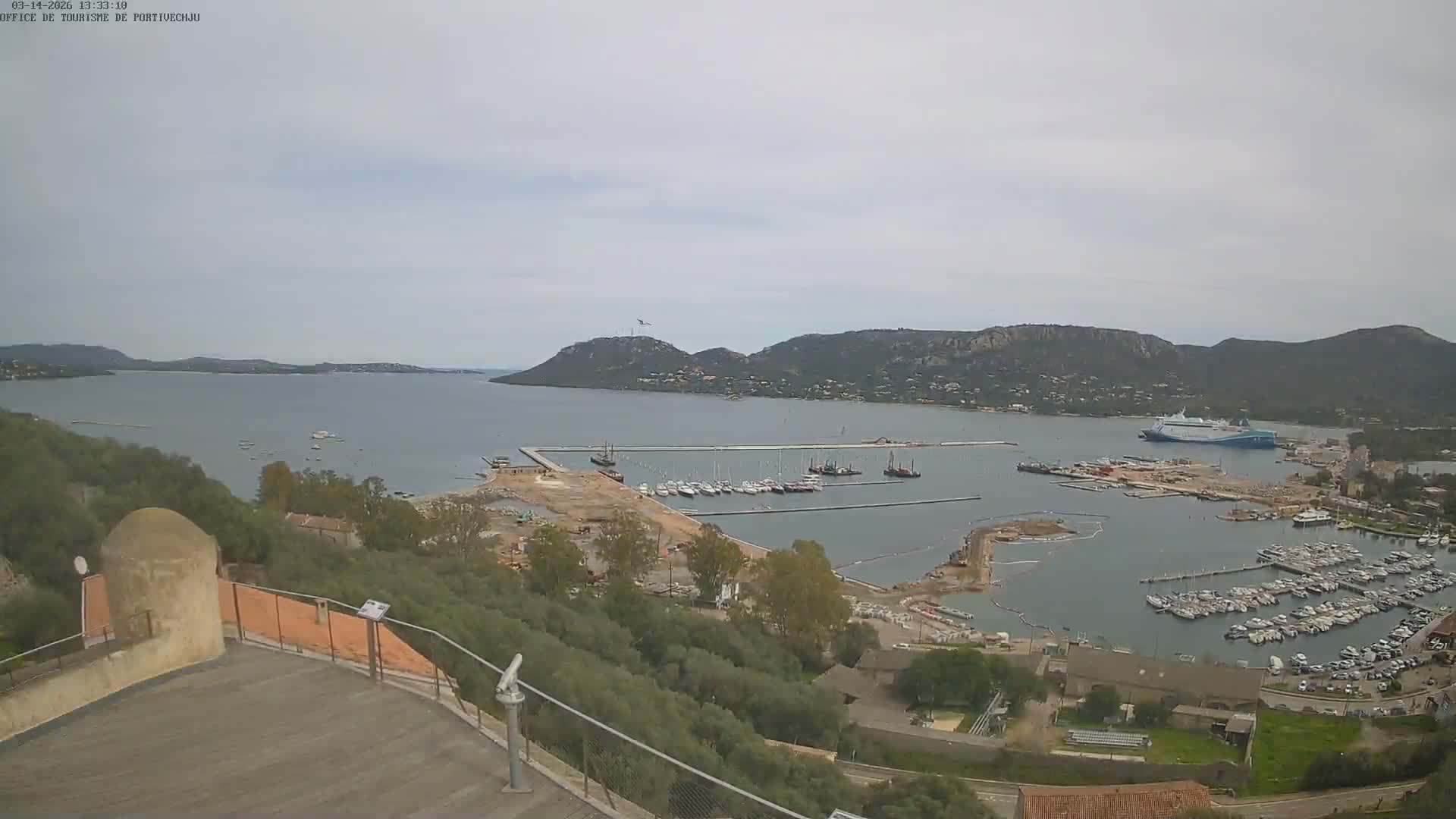Corse (Corsica), Porto Vecchio Coast & Port  Live Cam -  Sartene, Corse-du-Sud, Corse, France
