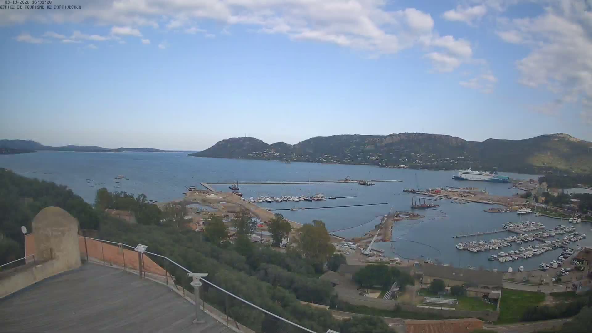 Corse (Corsica), Porto Vecchio Coast & Port  Live Cam -  Sartene, Corse-du-Sud, Corse, France