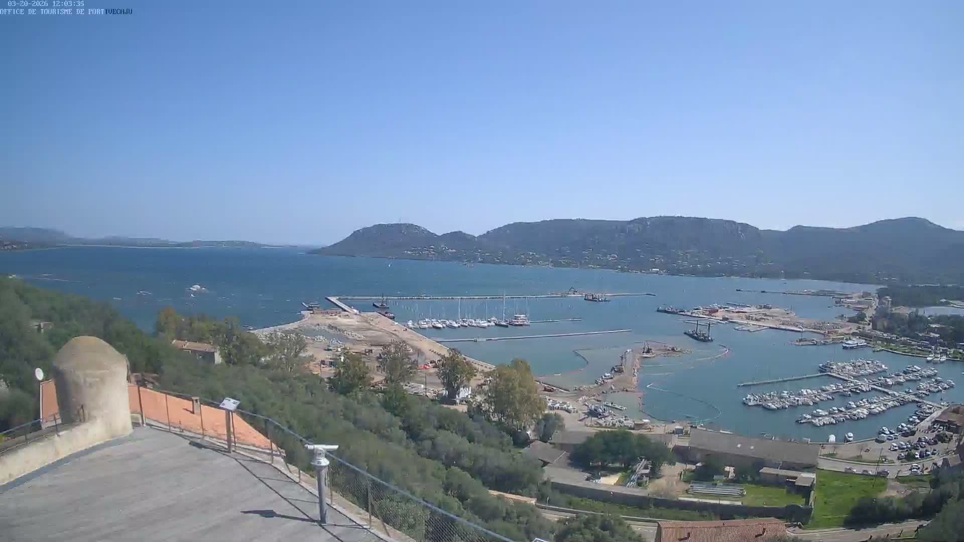 Corse (Corsica), Porto Vecchio Coast & Port  Live Cam -  Sartene, Corse-du-Sud, Corse, France