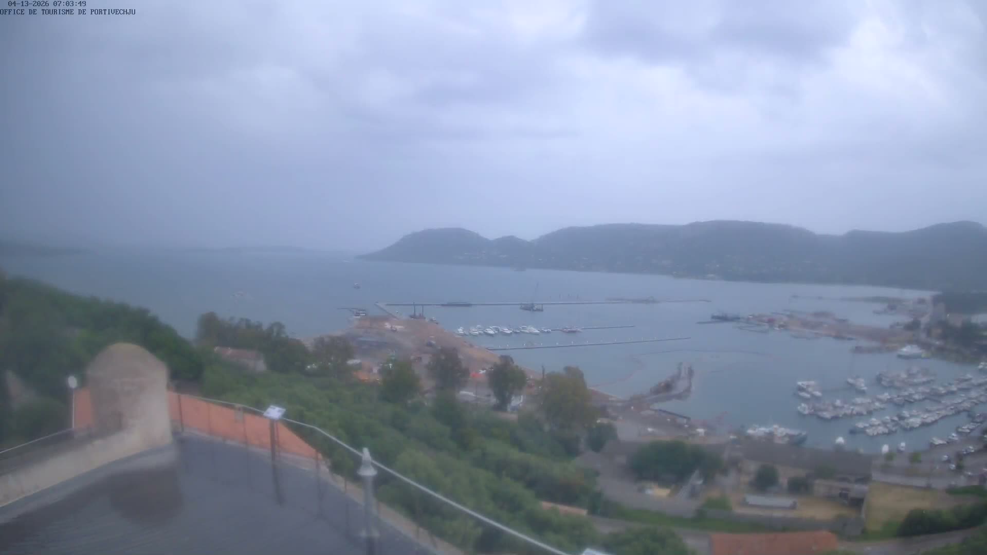 Corse (Corsica), Porto Vecchio Coast & Port  Live Cam -  Sartene, Corse-du-Sud, Corse, France