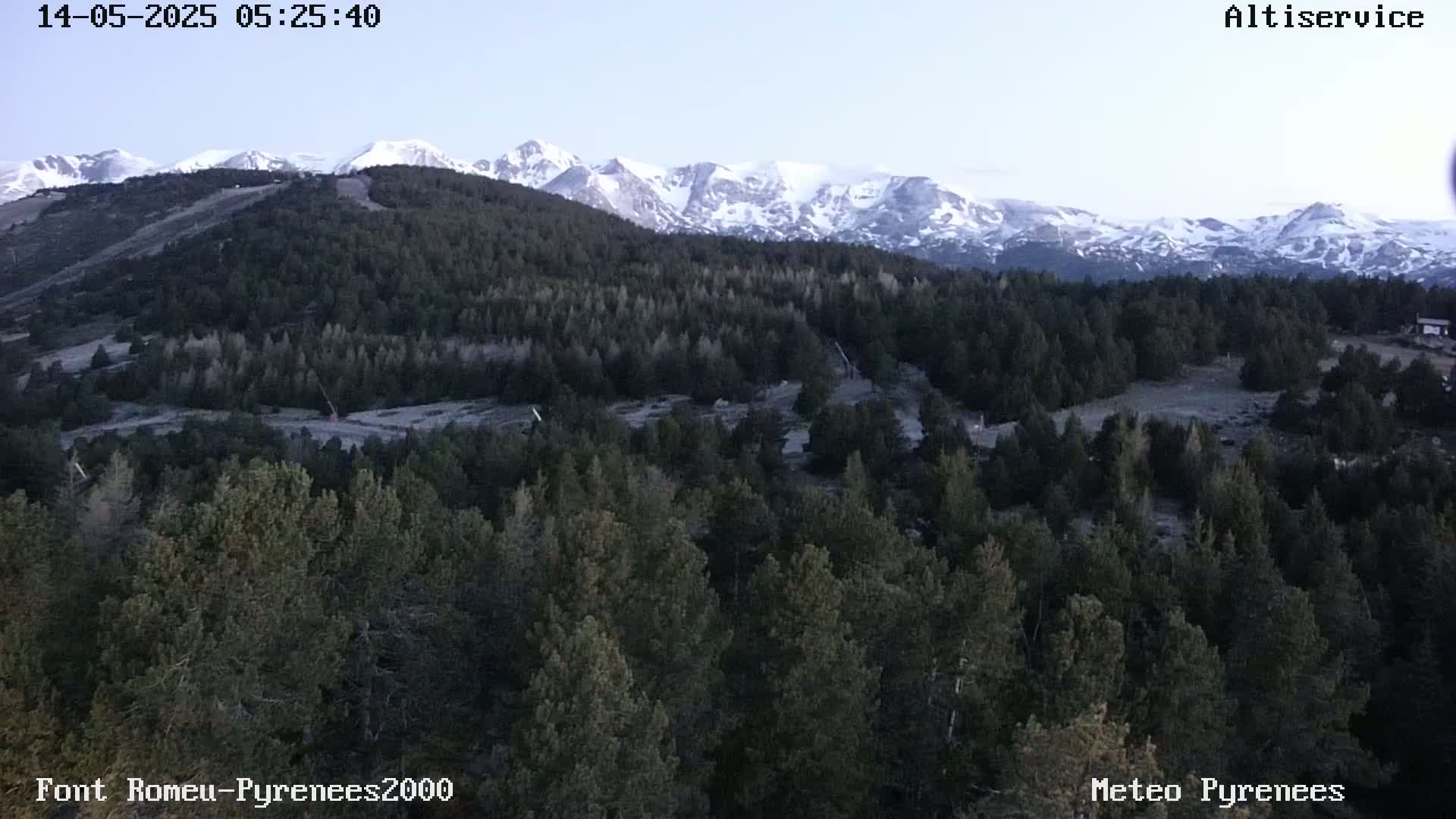 Font-Romeu Ski Slopes & Pyrenees Summits Panaromic 360 Live Cam - Prades, Pyrenees-Orientales, Occitanie, France