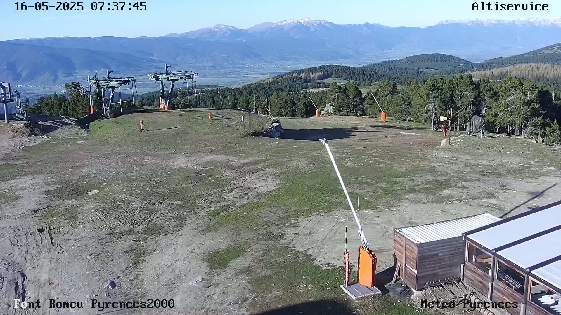 Font-Romeu Ski Slopes & Pyrenees Summits Panaromic 360 Live Cam - Prades, Pyrenees-Orientales, Occitanie, France