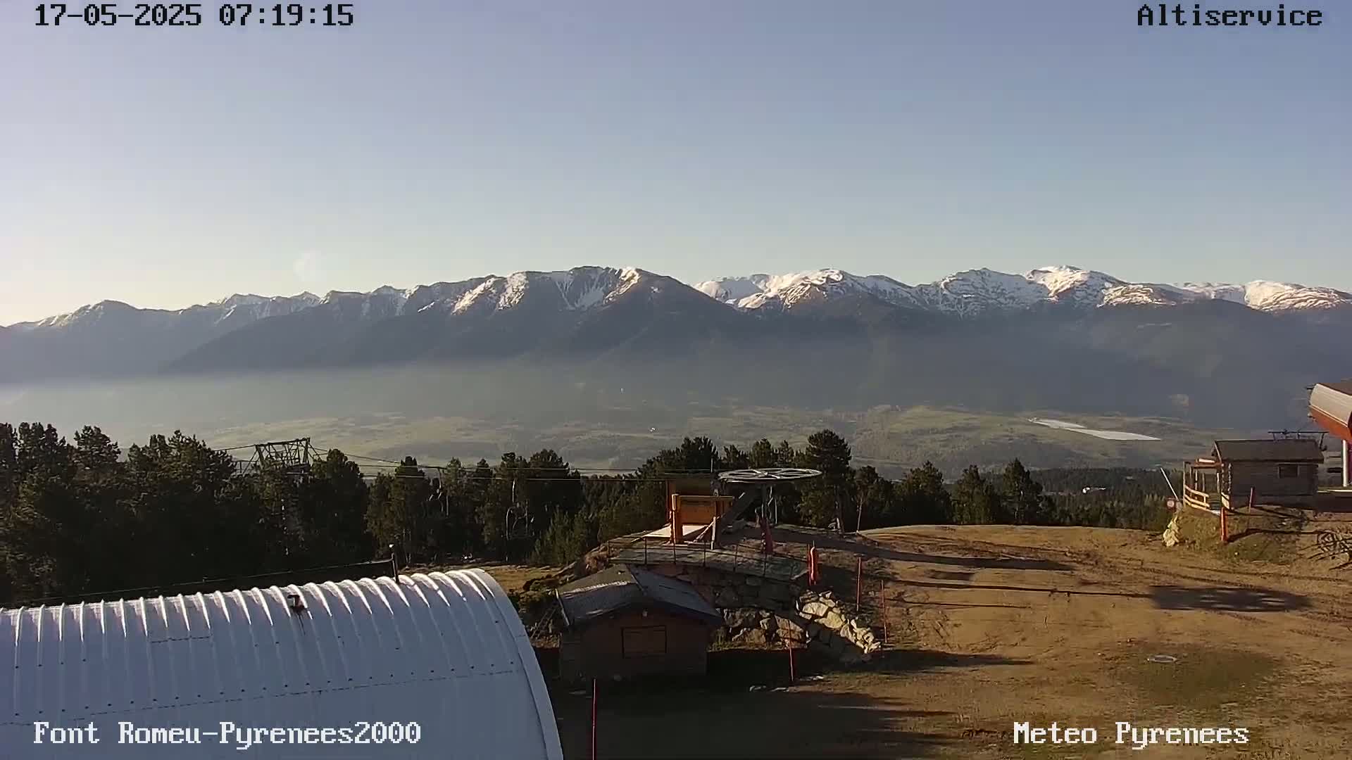 Font-Romeu Ski Slopes & Pyrenees Summits Panaromic 360 Live Cam - Prades, Pyrenees-Orientales, Occitanie, France
