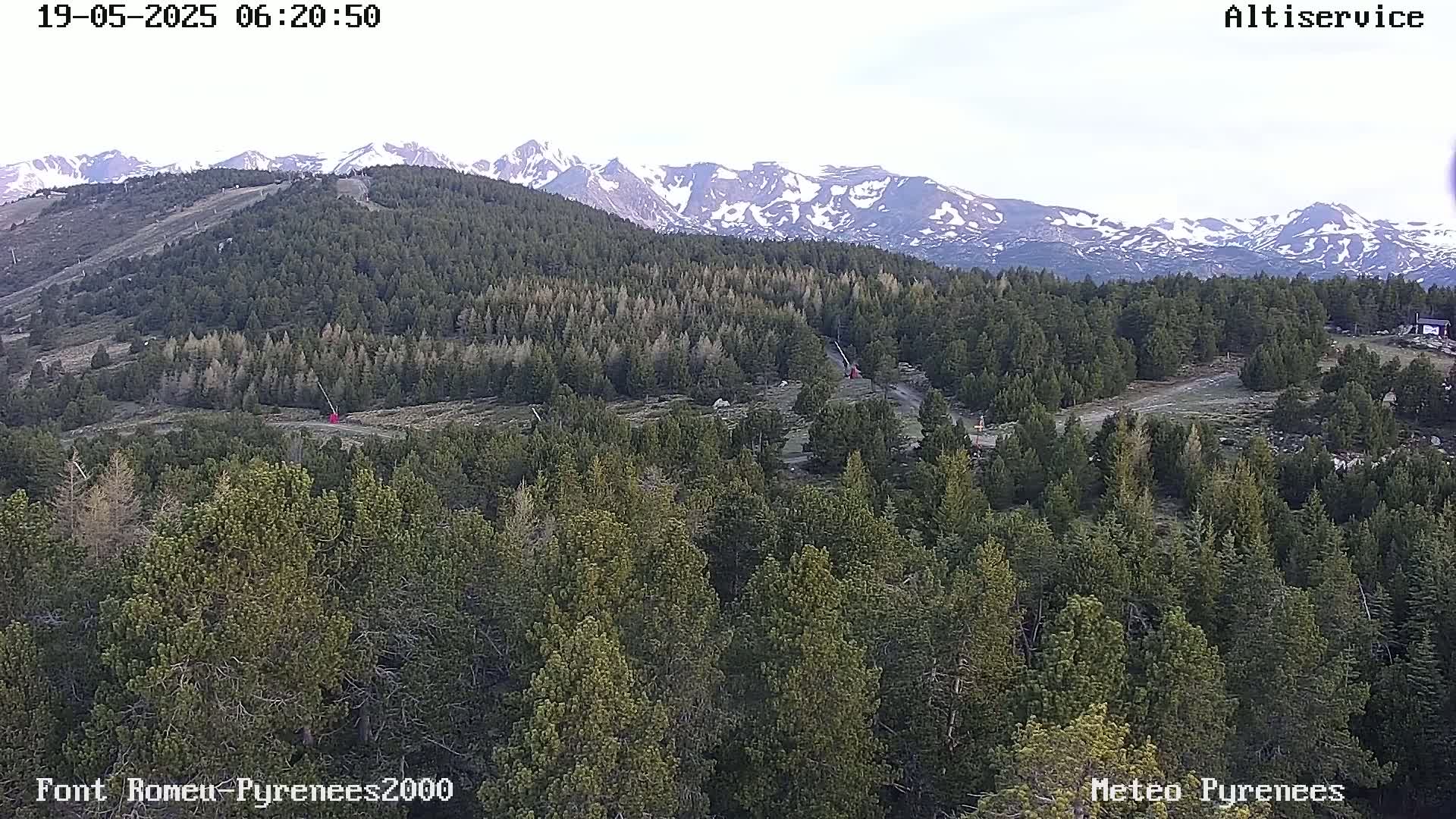 Font-Romeu Ski Slopes & Pyrenees Summits Panaromic 360 Live Cam - Prades, Pyrenees-Orientales, Occitanie, France