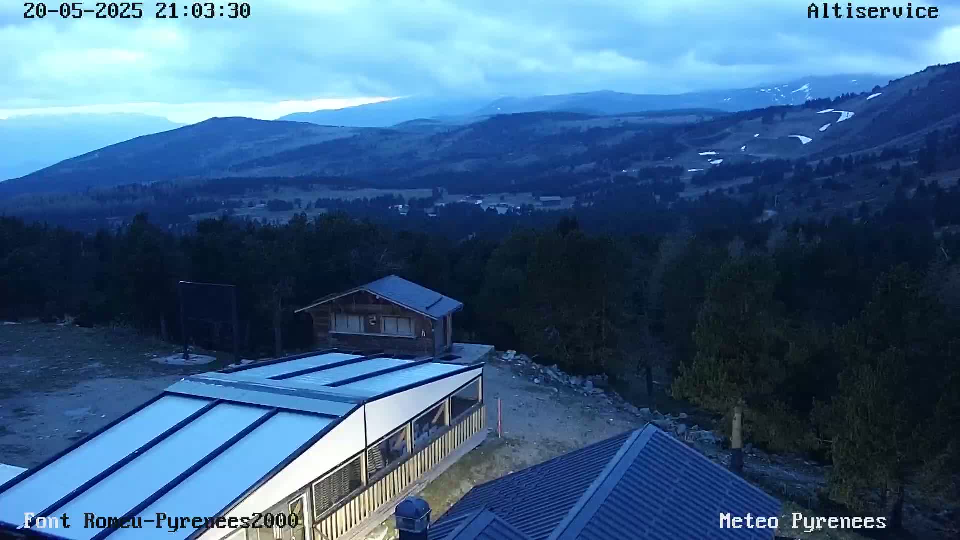 Font-Romeu Ski Slopes & Pyrenees Summits Panaromic 360 Live Cam - Prades, Pyrenees-Orientales, Occitanie, France