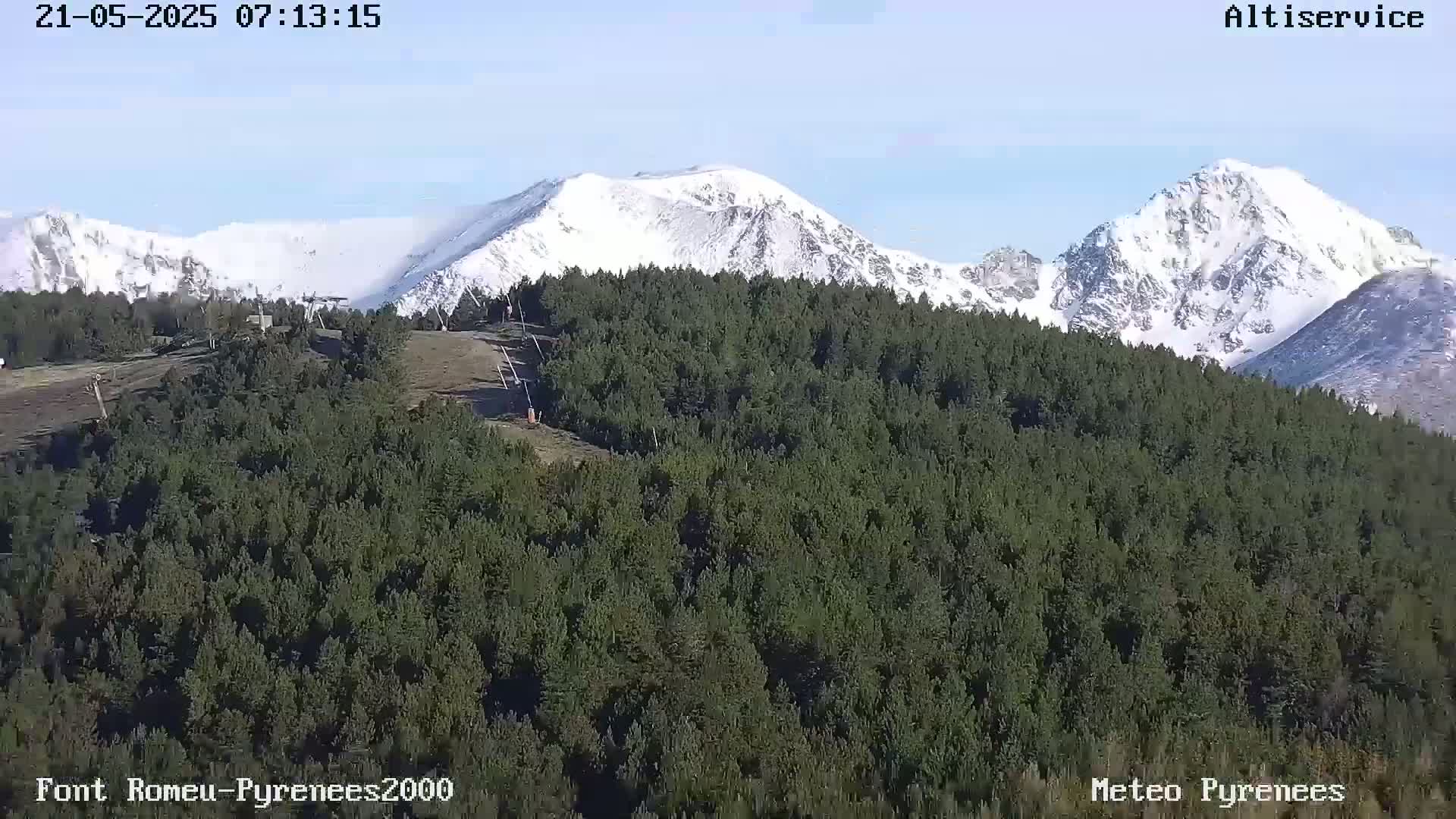 Font-Romeu Ski Slopes & Pyrenees Summits Panaromic 360 Live Cam - Prades, Pyrenees-Orientales, Occitanie, France