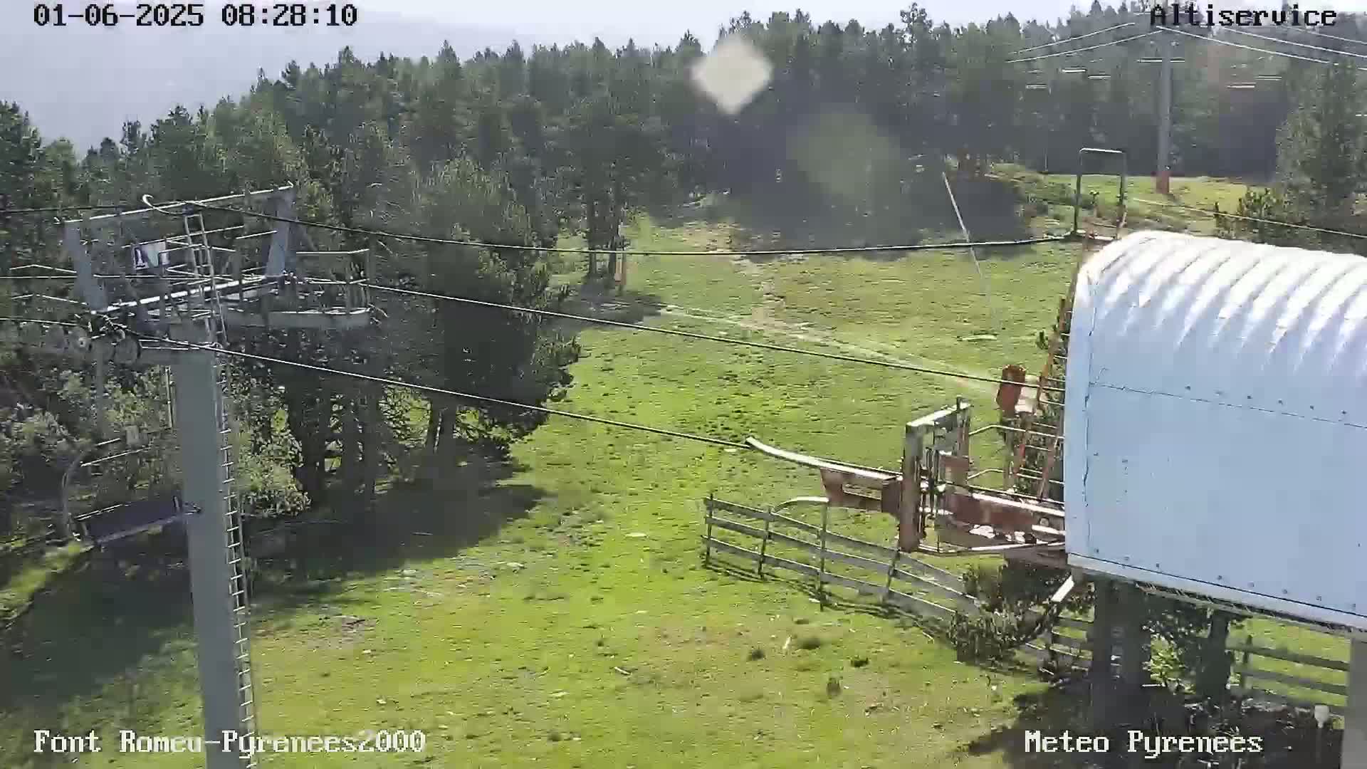 Font-Romeu Ski Slopes & Pyrenees Summits Panaromic 360 Live Cam - Prades, Pyrenees-Orientales, Occitanie, France