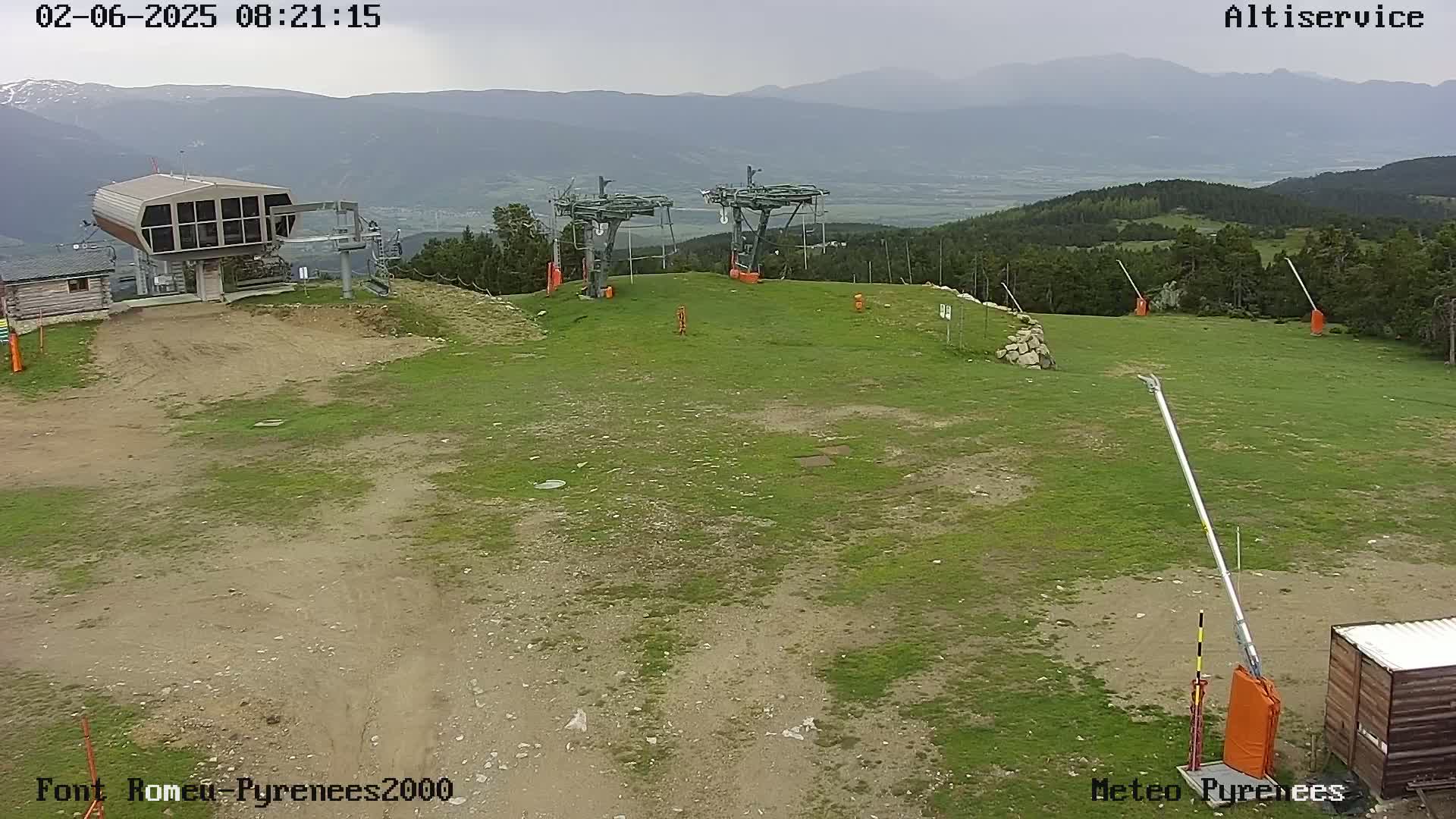 Font-Romeu Ski Slopes & Pyrenees Summits Panaromic 360 Live Cam - Prades, Pyrenees-Orientales, Occitanie, France