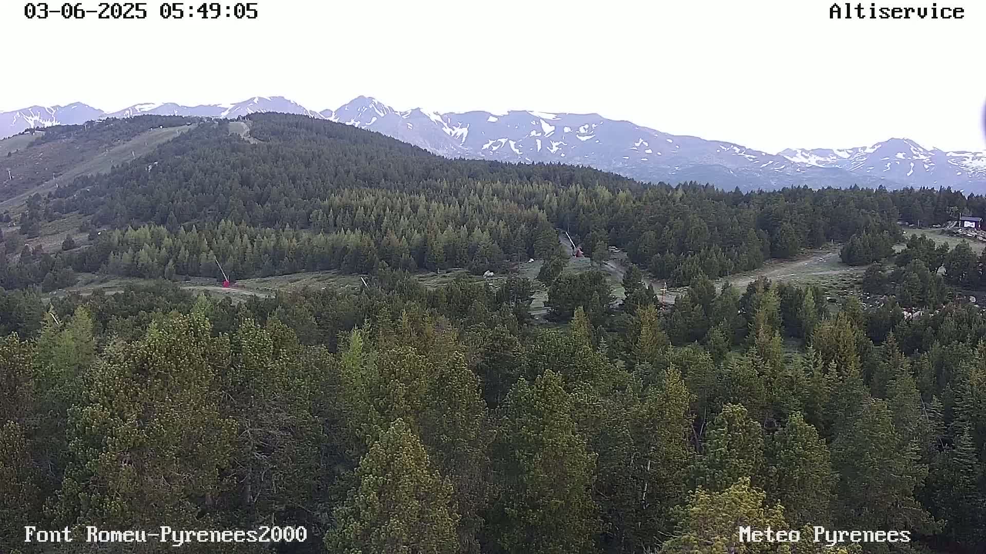 Font-Romeu Ski Slopes & Pyrenees Summits Panaromic 360 Live Cam - Prades, Pyrenees-Orientales, Occitanie, France