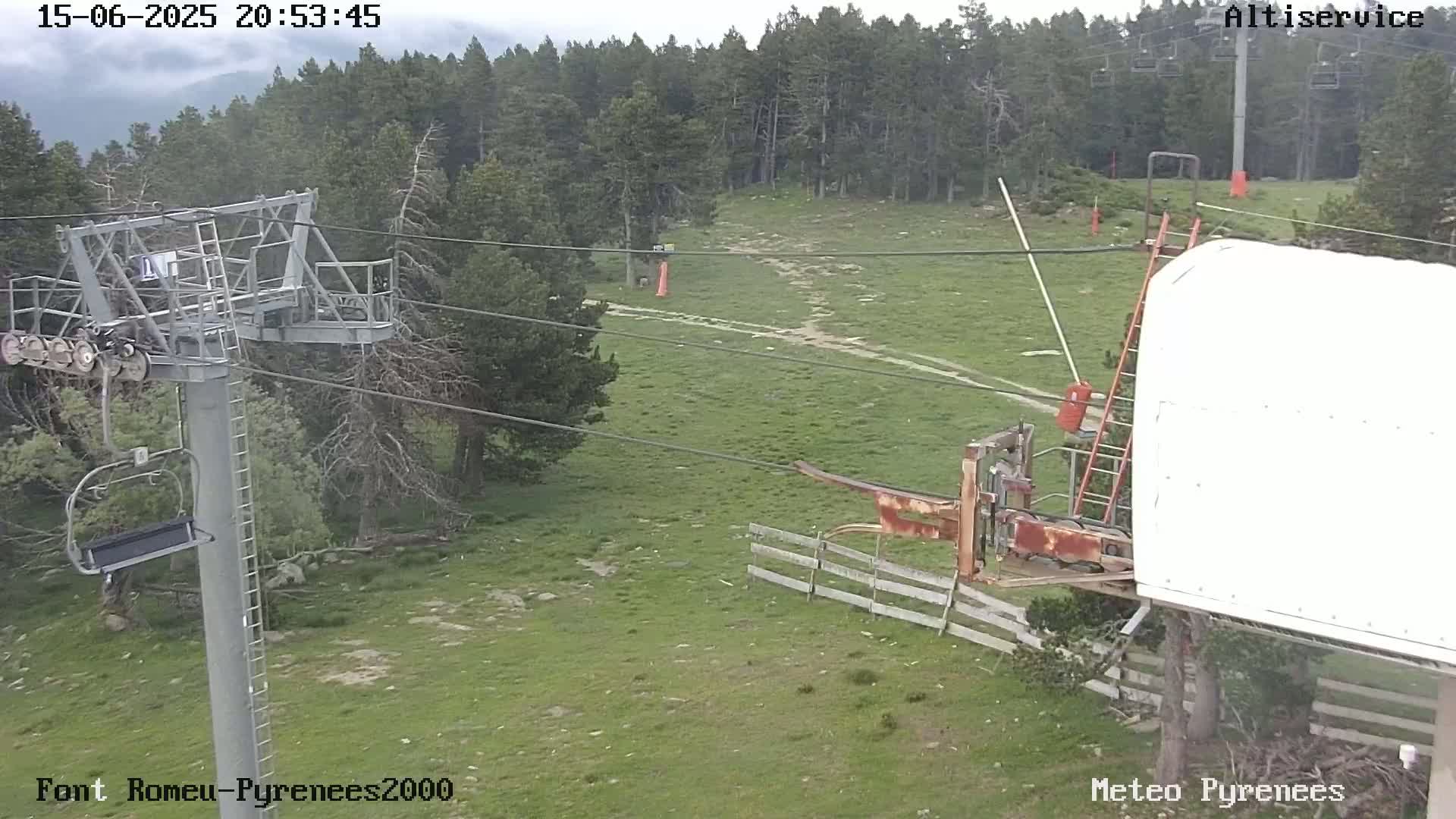 Font-Romeu Ski Slopes & Pyrenees Summits Panaromic 360 Live Cam - Prades, Pyrenees-Orientales, Occitanie, France