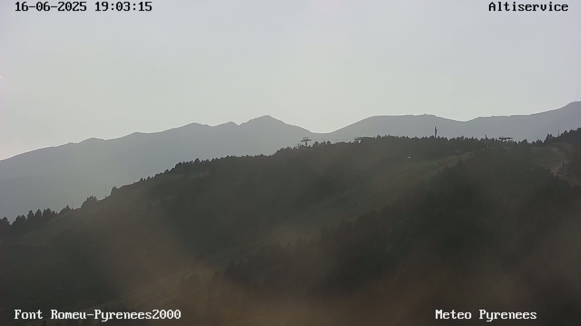 Font-Romeu Ski Slopes & Pyrenees Summits Panaromic 360 Live Cam - Prades, Pyrenees-Orientales, Occitanie, France