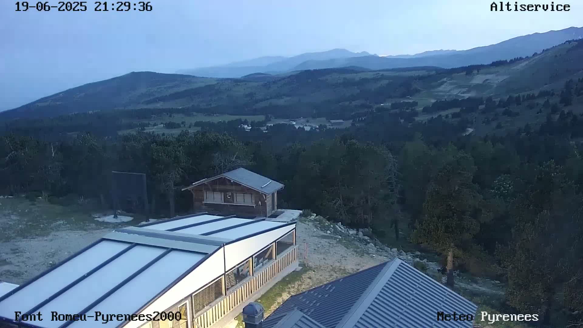Font-Romeu Ski Slopes & Pyrenees Summits Panaromic 360 Live Cam - Prades, Pyrenees-Orientales, Occitanie, France