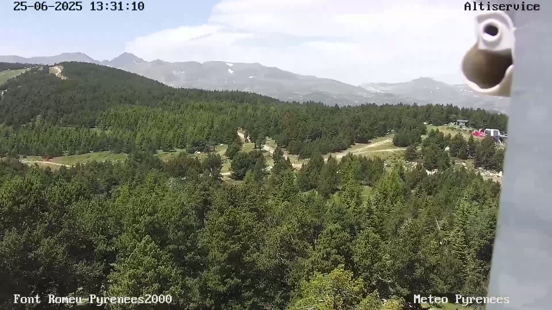 Font-Romeu Ski Slopes & Pyrenees Summits Panaromic 360 Live Cam - Prades, Pyrenees-Orientales, Occitanie, France