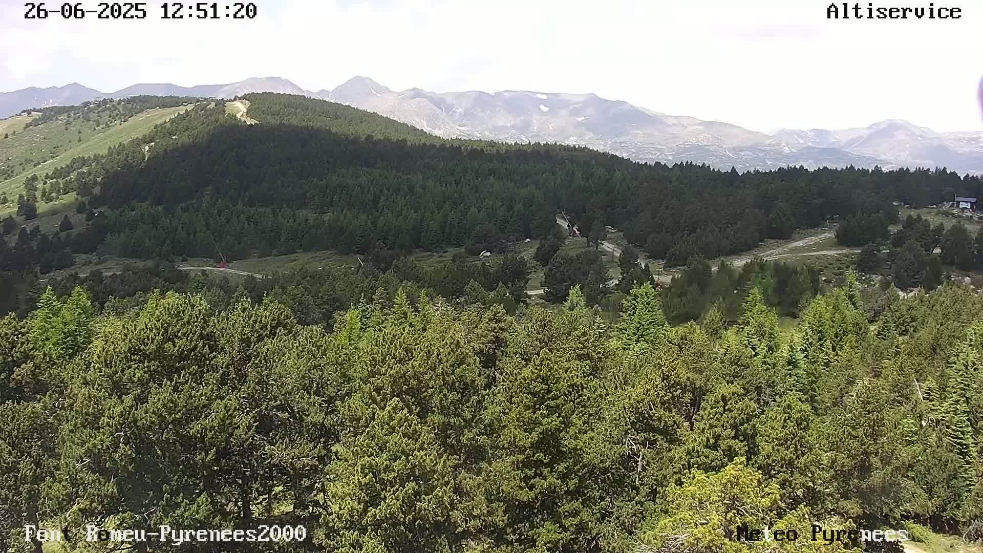 Font-Romeu Ski Slopes & Pyrenees Summits Panaromic 360 Live Cam - Prades, Pyrenees-Orientales, Occitanie, France