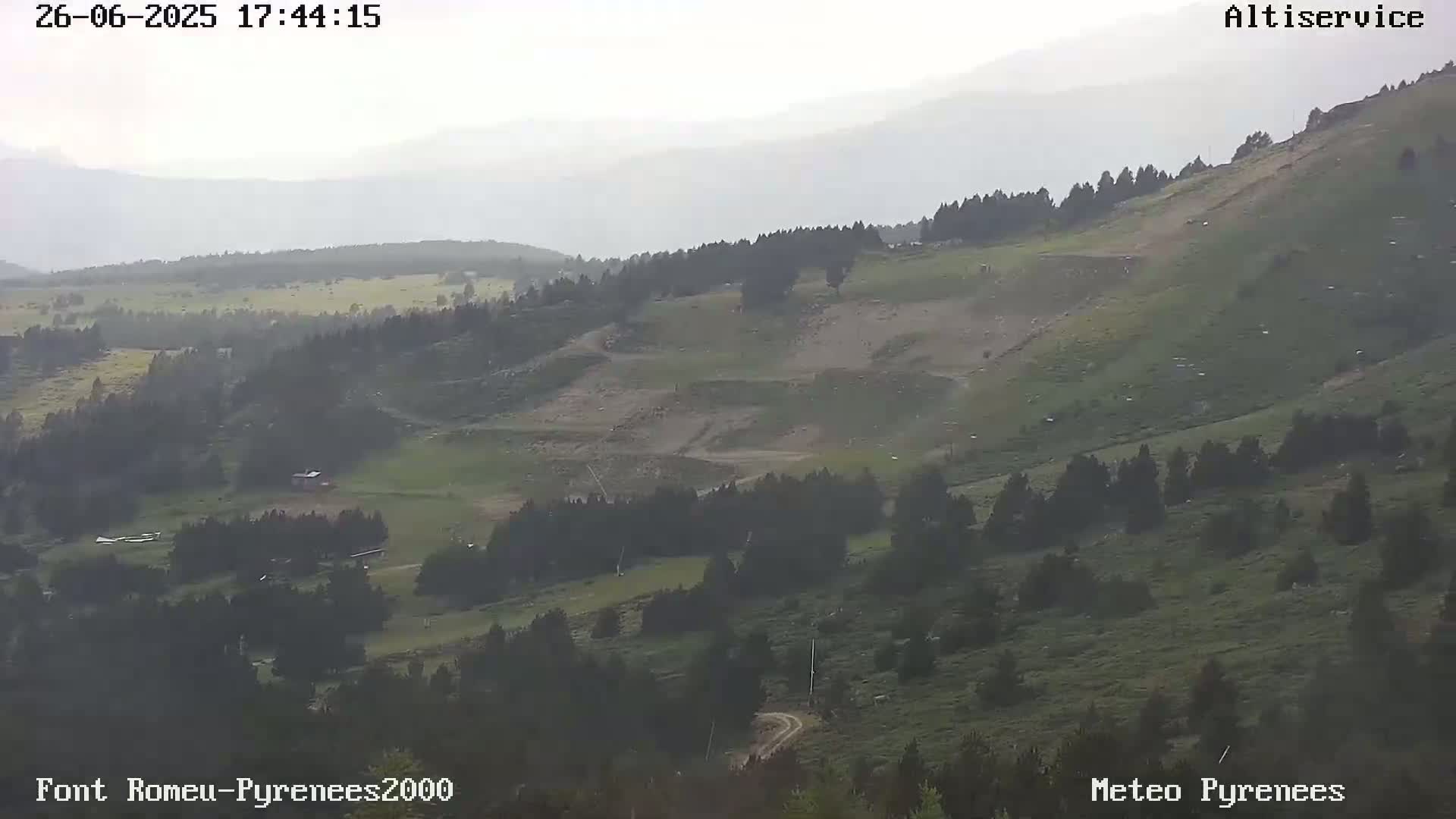 Font-Romeu Ski Slopes & Pyrenees Summits Panaromic 360 Live Cam - Prades, Pyrenees-Orientales, Occitanie, France