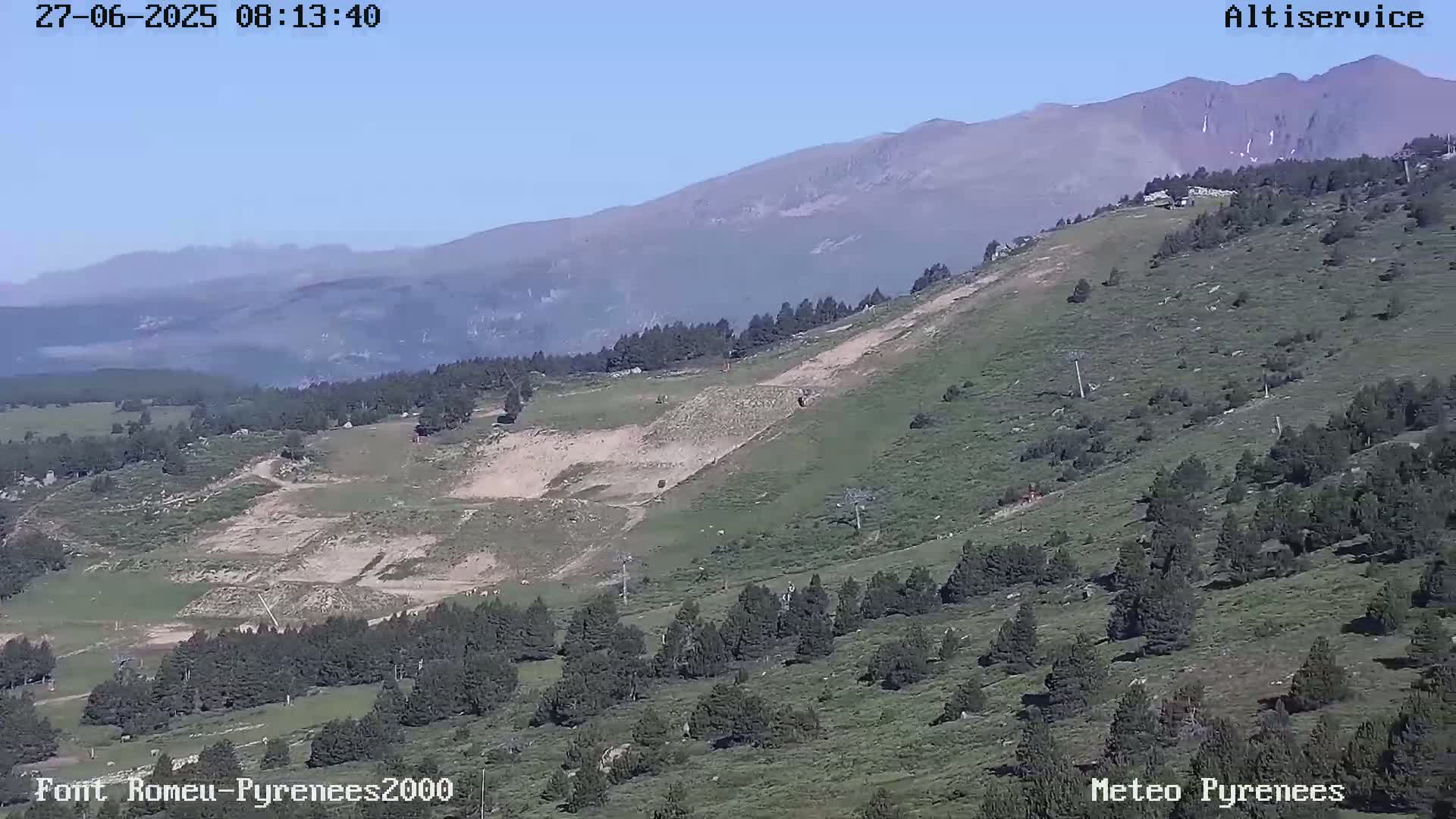 Font-Romeu Ski Slopes & Pyrenees Summits Panaromic 360 Live Cam - Prades, Pyrenees-Orientales, Occitanie, France