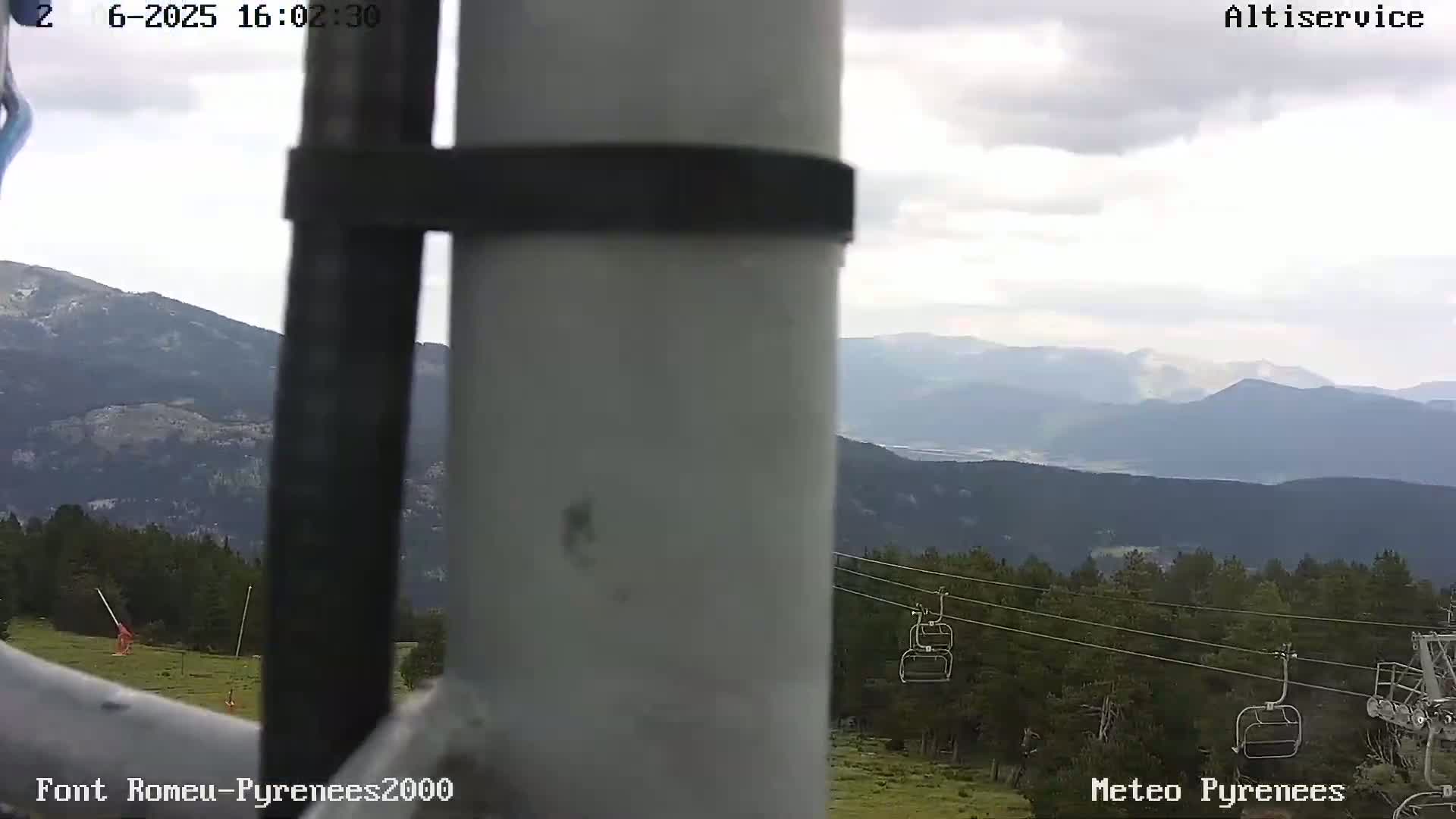 Font-Romeu Ski Slopes & Pyrenees Summits Panaromic 360 Live Cam - Prades, Pyrenees-Orientales, Occitanie, France