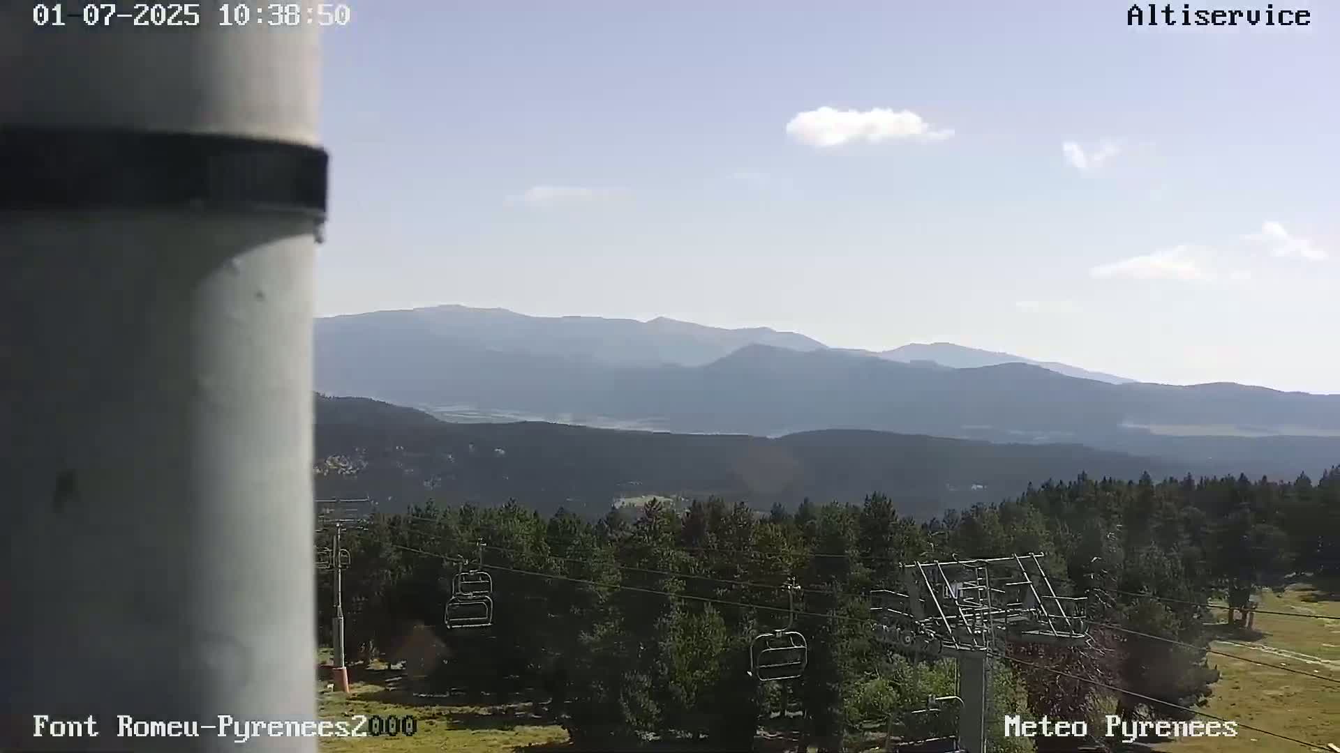 Font-Romeu Ski Slopes & Pyrenees Summits Panaromic 360 Live Cam - Prades, Pyrenees-Orientales, Occitanie, France