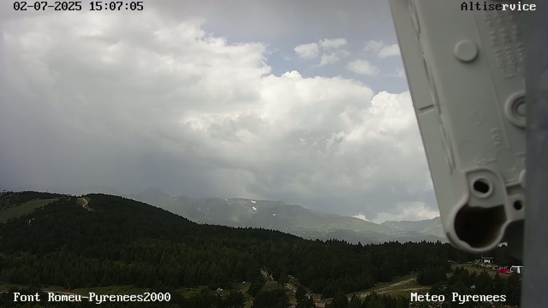 Font-Romeu Ski Slopes & Pyrenees Summits Panaromic 360 Live Cam - Prades, Pyrenees-Orientales, Occitanie, France