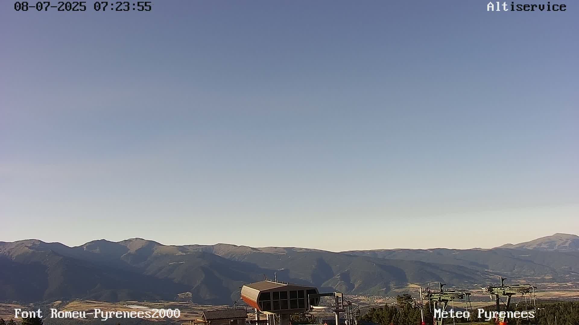 Font-Romeu Ski Slopes & Pyrenees Summits Panaromic 360 Live Cam - Prades, Pyrenees-Orientales, Occitanie, France