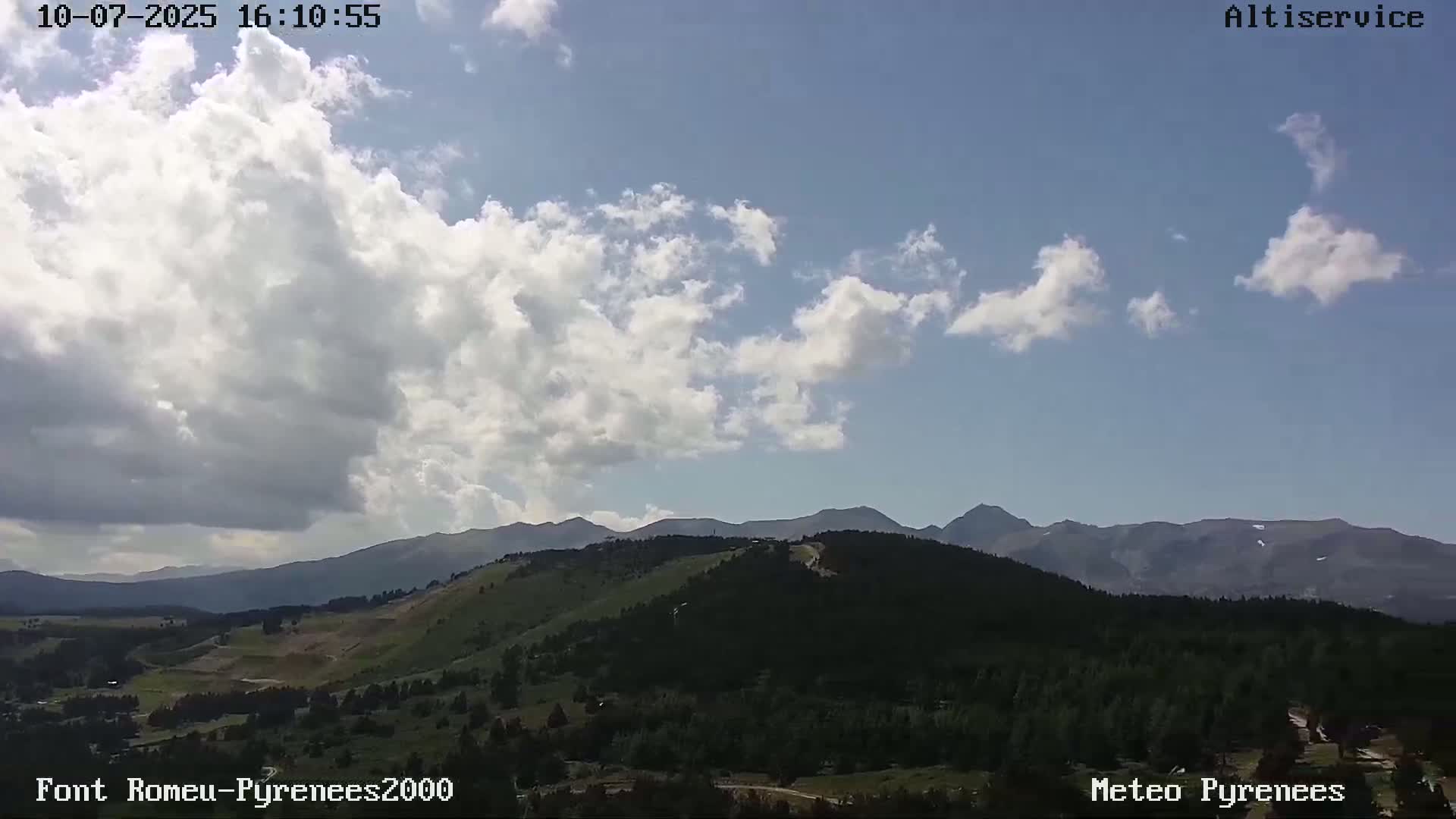 Font-Romeu Ski Slopes & Pyrenees Summits Panaromic 360 Live Cam - Prades, Pyrenees-Orientales, Occitanie, France