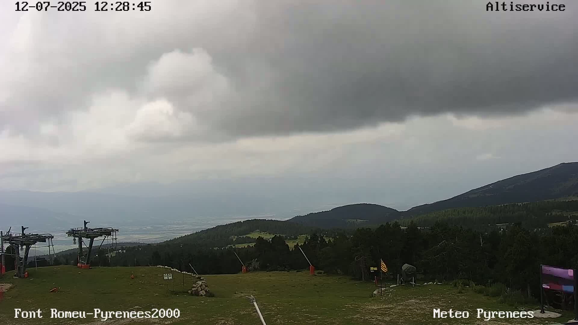 Font-Romeu Ski Slopes & Pyrenees Summits Panaromic 360 Live Cam - Prades, Pyrenees-Orientales, Occitanie, France