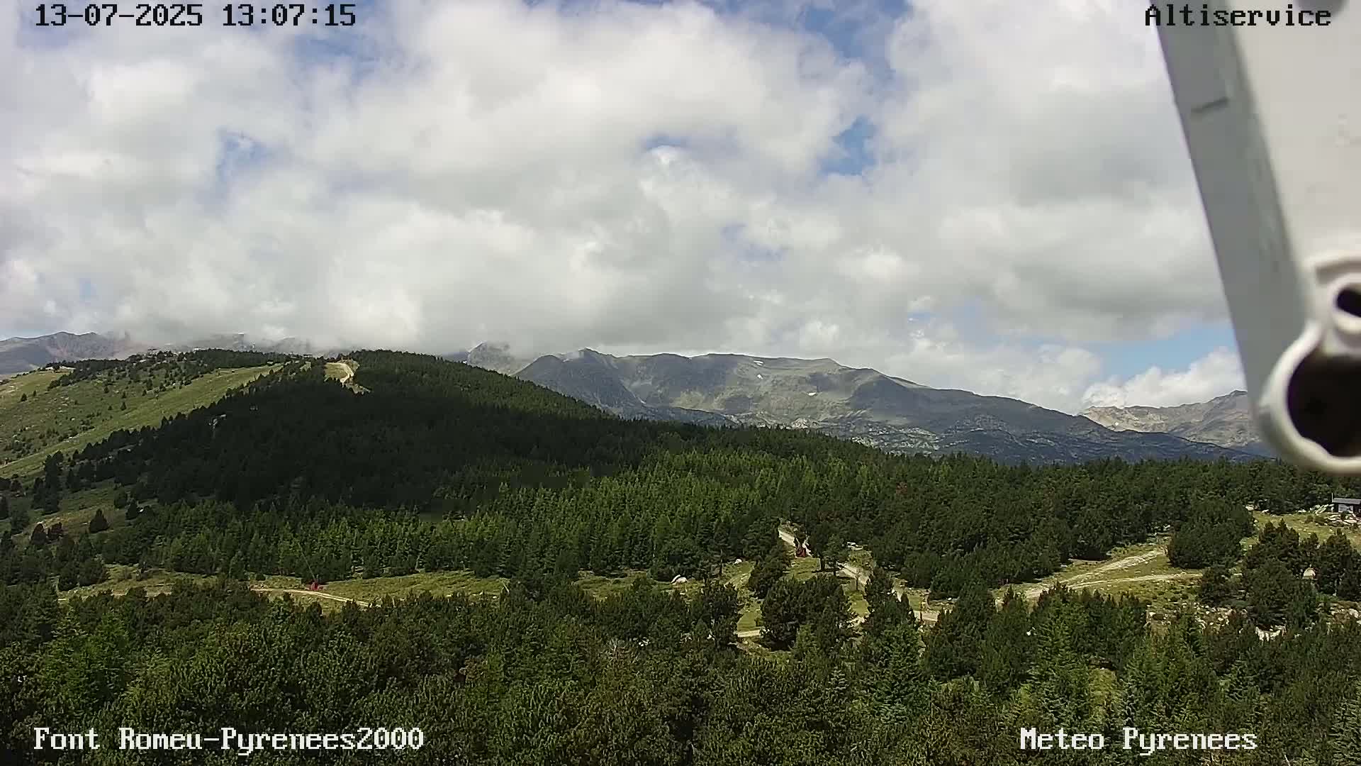 Font-Romeu Ski Slopes & Pyrenees Summits Panaromic 360 Live Cam - Prades, Pyrenees-Orientales, Occitanie, France