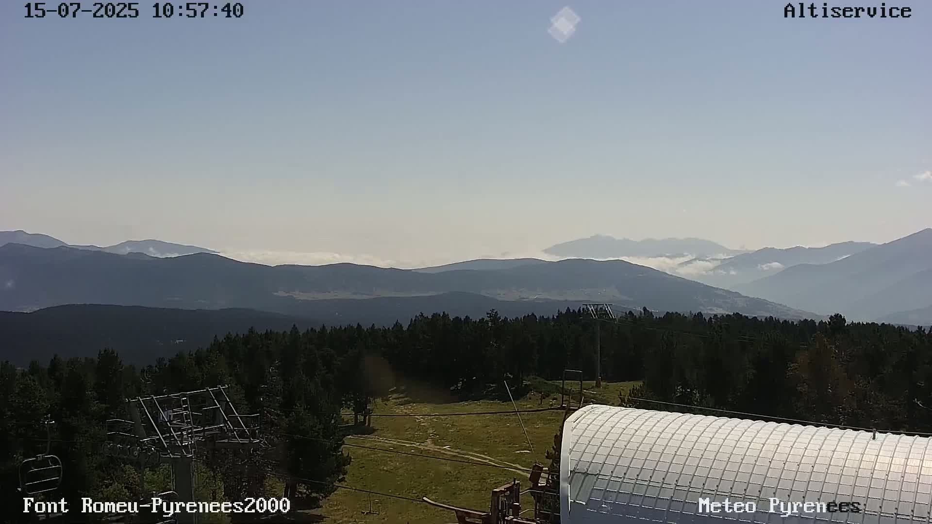Font-Romeu Ski Slopes & Pyrenees Summits Panaromic 360 Live Cam - Prades, Pyrenees-Orientales, Occitanie, France