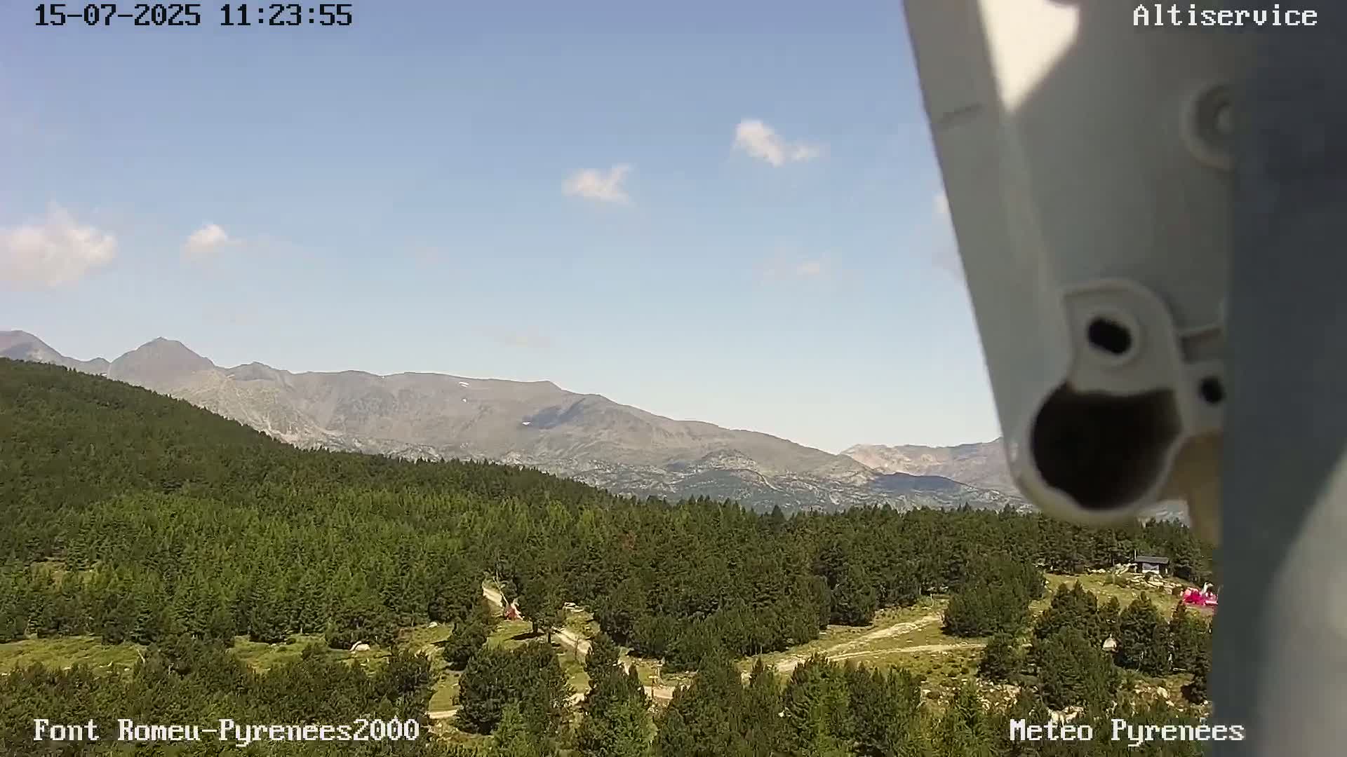 Font-Romeu Ski Slopes & Pyrenees Summits Panaromic 360 Live Cam - Prades, Pyrenees-Orientales, Occitanie, France