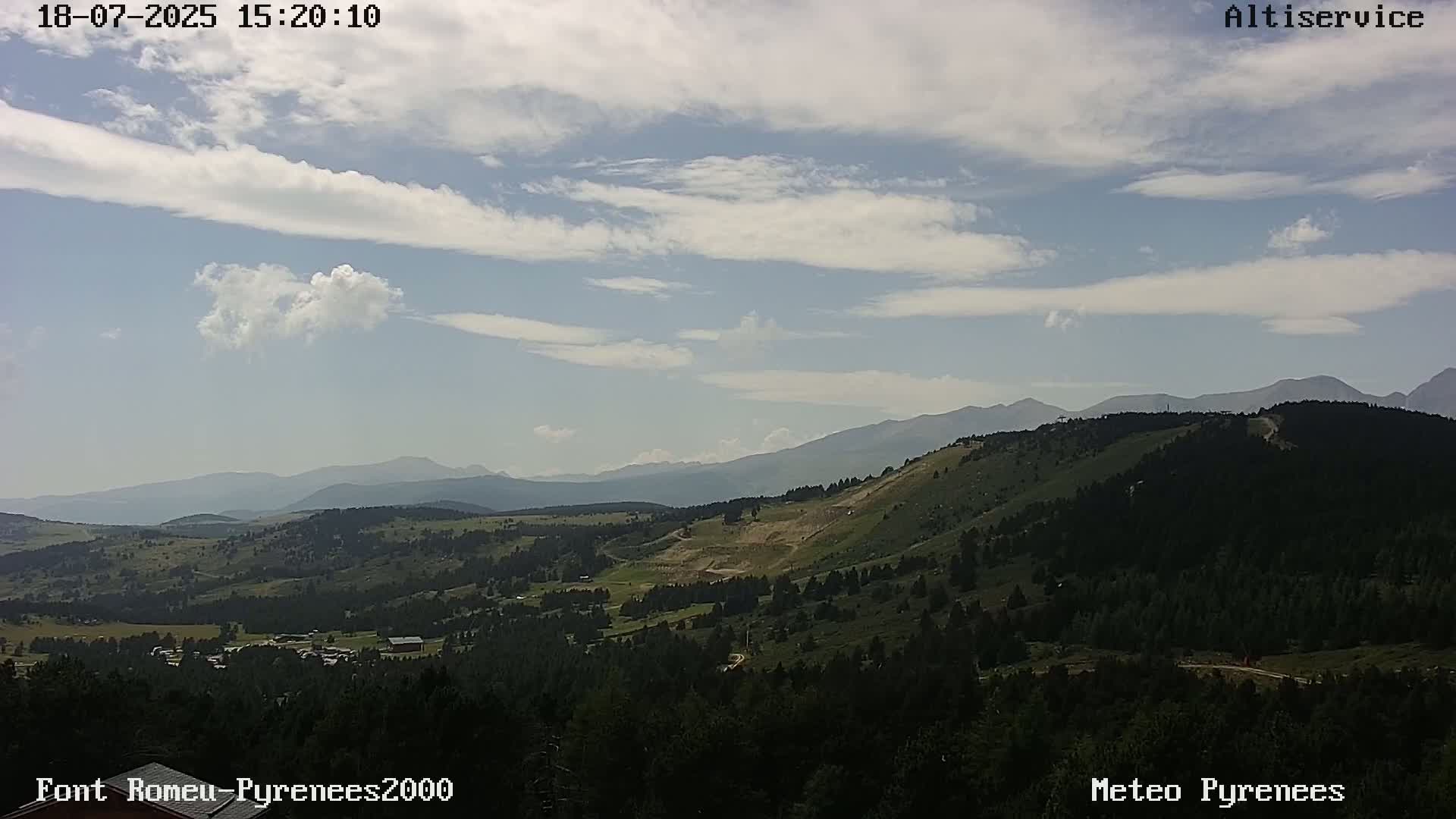 Font-Romeu Ski Slopes & Pyrenees Summits Panaromic 360 Live Cam - Prades, Pyrenees-Orientales, Occitanie, France