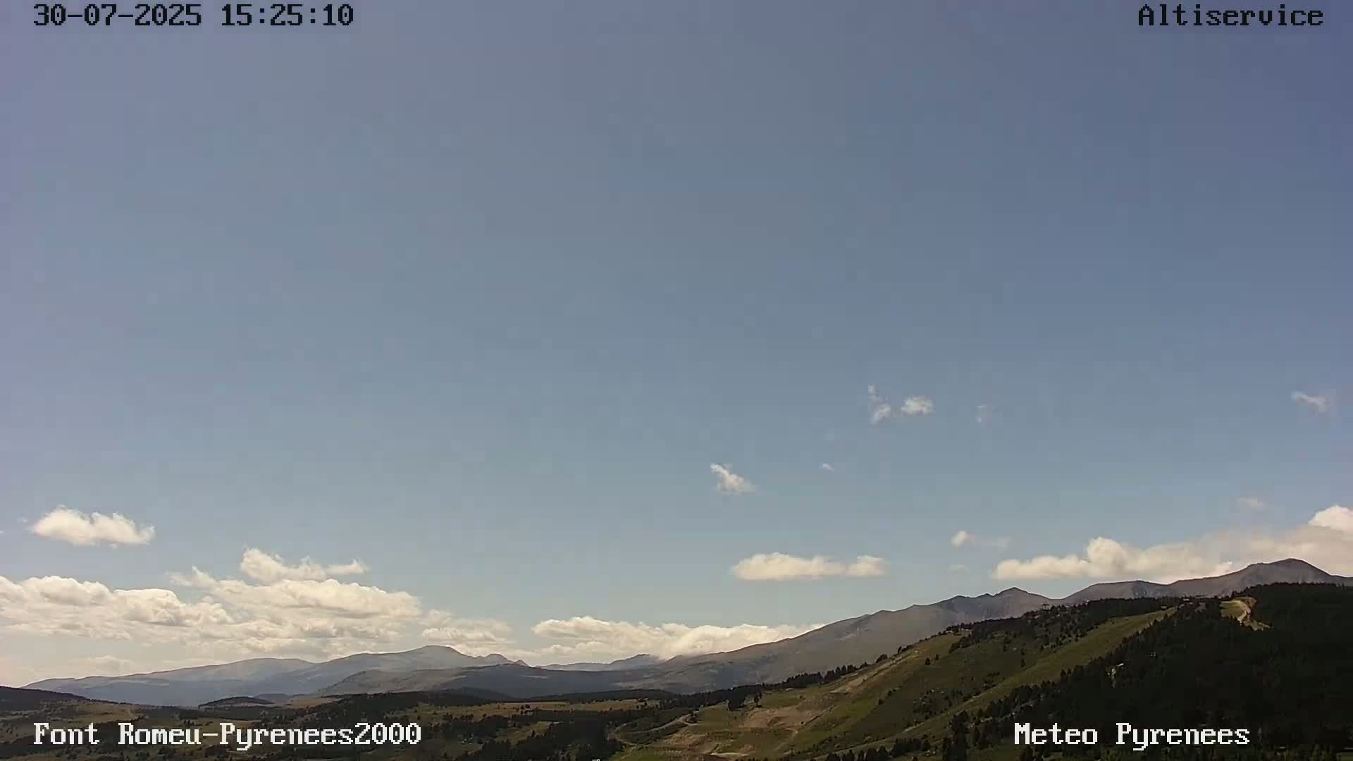 Font-Romeu Ski Slopes & Pyrenees Summits Panaromic 360 Live Cam - Prades, Pyrenees-Orientales, Occitanie, France